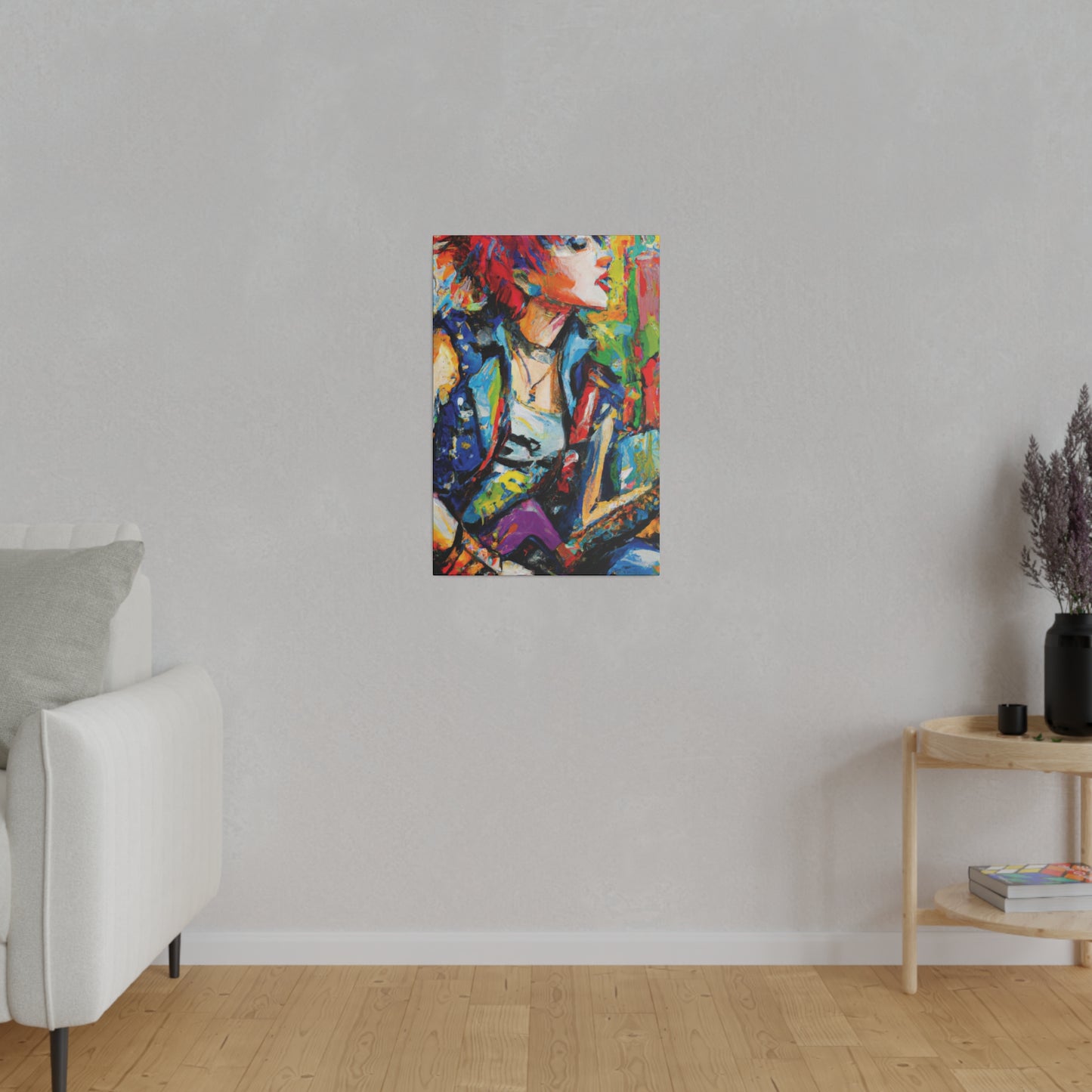 1135V - Rockstar Oil Painting Style Print | Poster | Home Decor | Wall Art | Music Art | Canvas