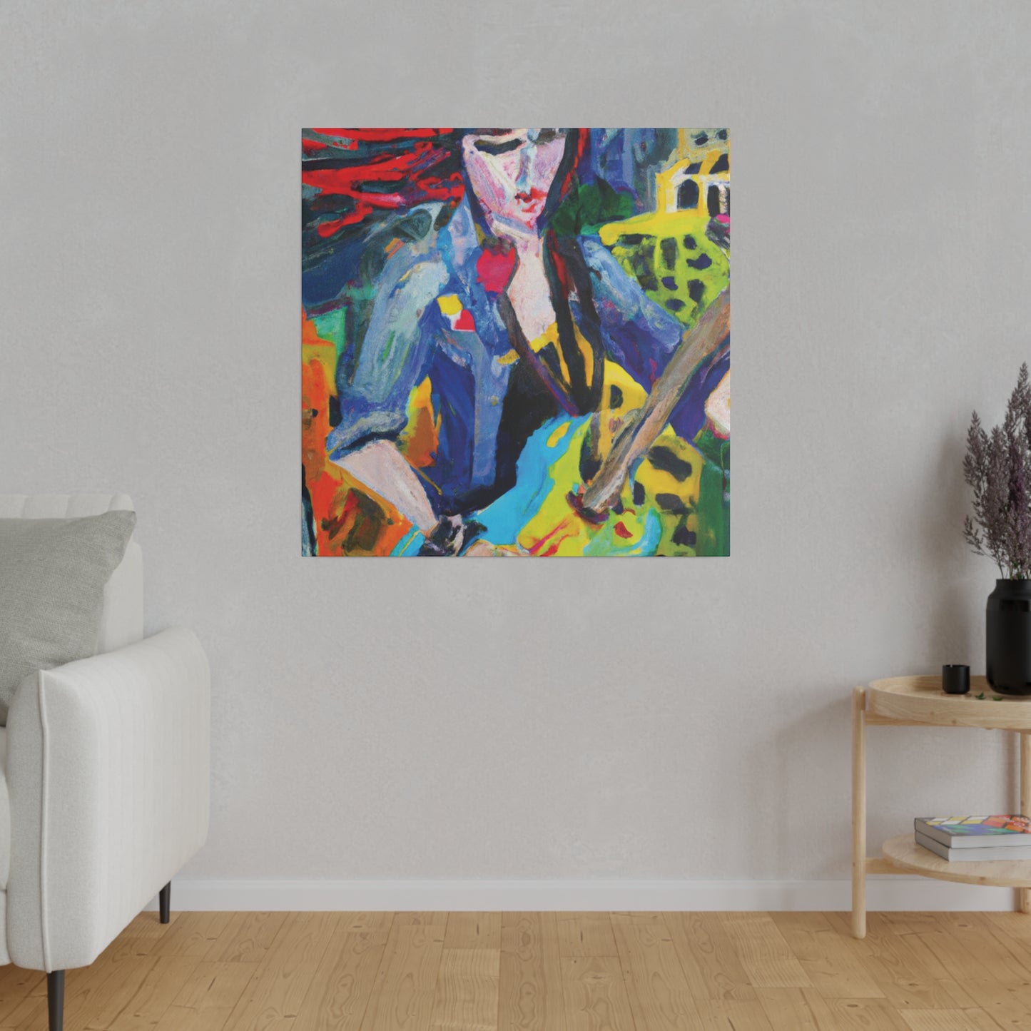 5084Q - Rockstar Oil Painting Style Print | Poster | Home Decor | Wall Art | Music Art | Canvas