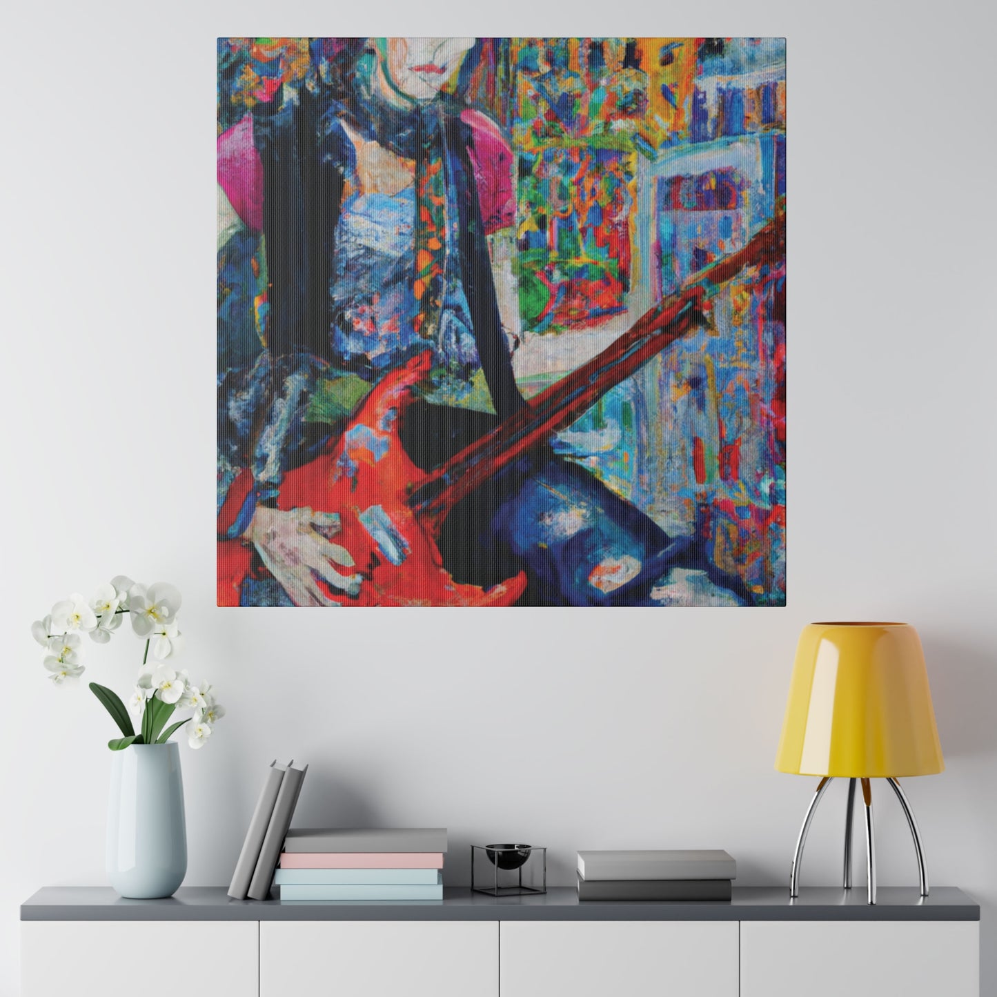 7661H - Rockstar Oil Painting Style Print | Poster | Home Decor | Wall Art | Music Art | Canvas