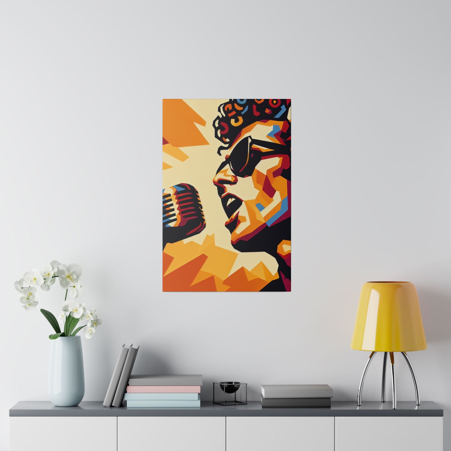 6723Z - Rockstar Painting Print | Face | Abstract | Poster | Home Decor | Wall Art | Music Art | Canvas