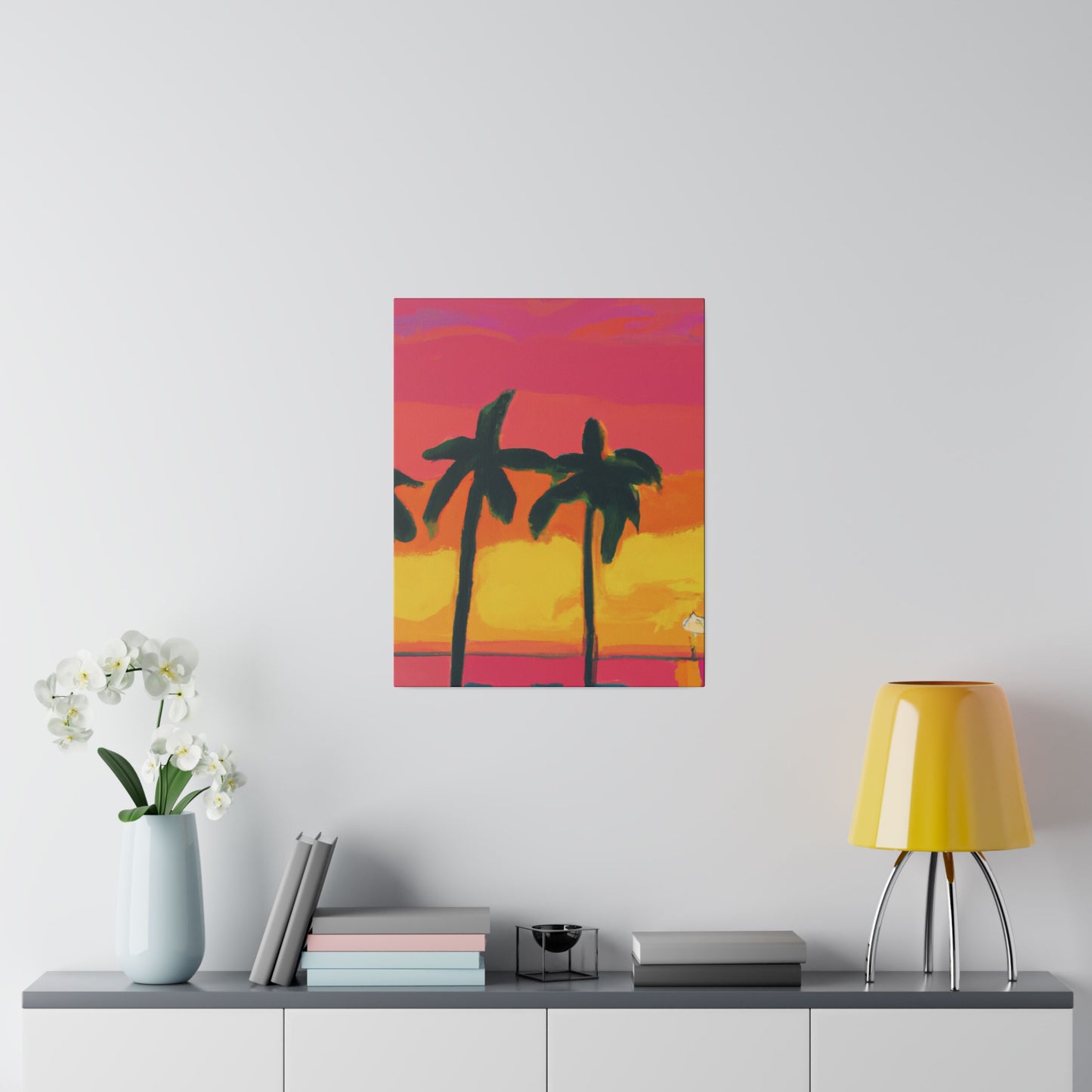 9642Q - Miami Beach Sunset Painting Print | Miami | Beach | Sunset | Poster | Home Decor | Wall Art | Canvas