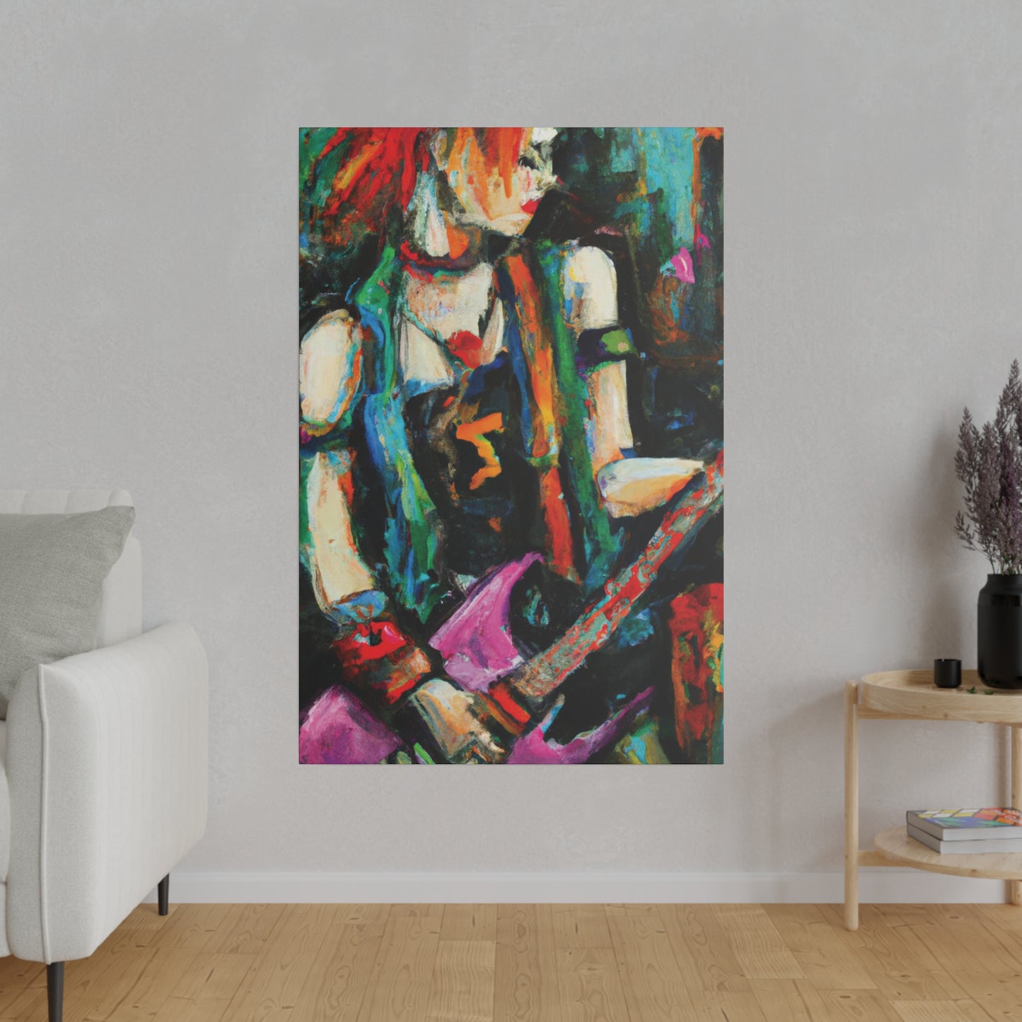 2705X - Rockstar Oil Painting Style Print | Poster | Home Decor | Wall Art | Music Art | Canvas