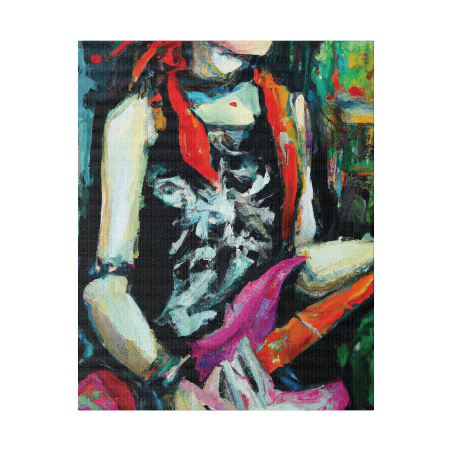 7134X - Rockstar Oil Painting Style Print | Poster | Home Decor | Wall Art | Music Art | Canvas