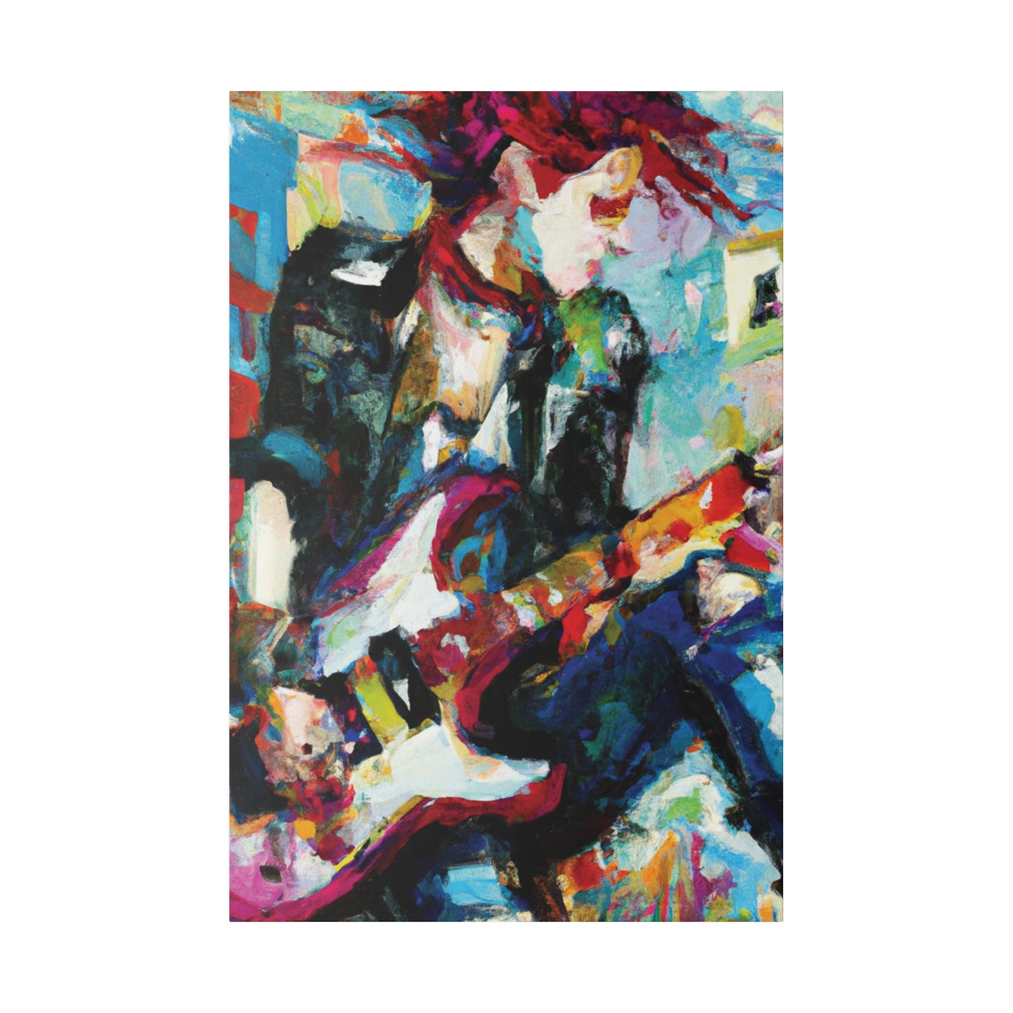 3767O - Rockstar Oil Painting Style Print | Poster | Home Decor | Wall Art | Music Art | Canvas