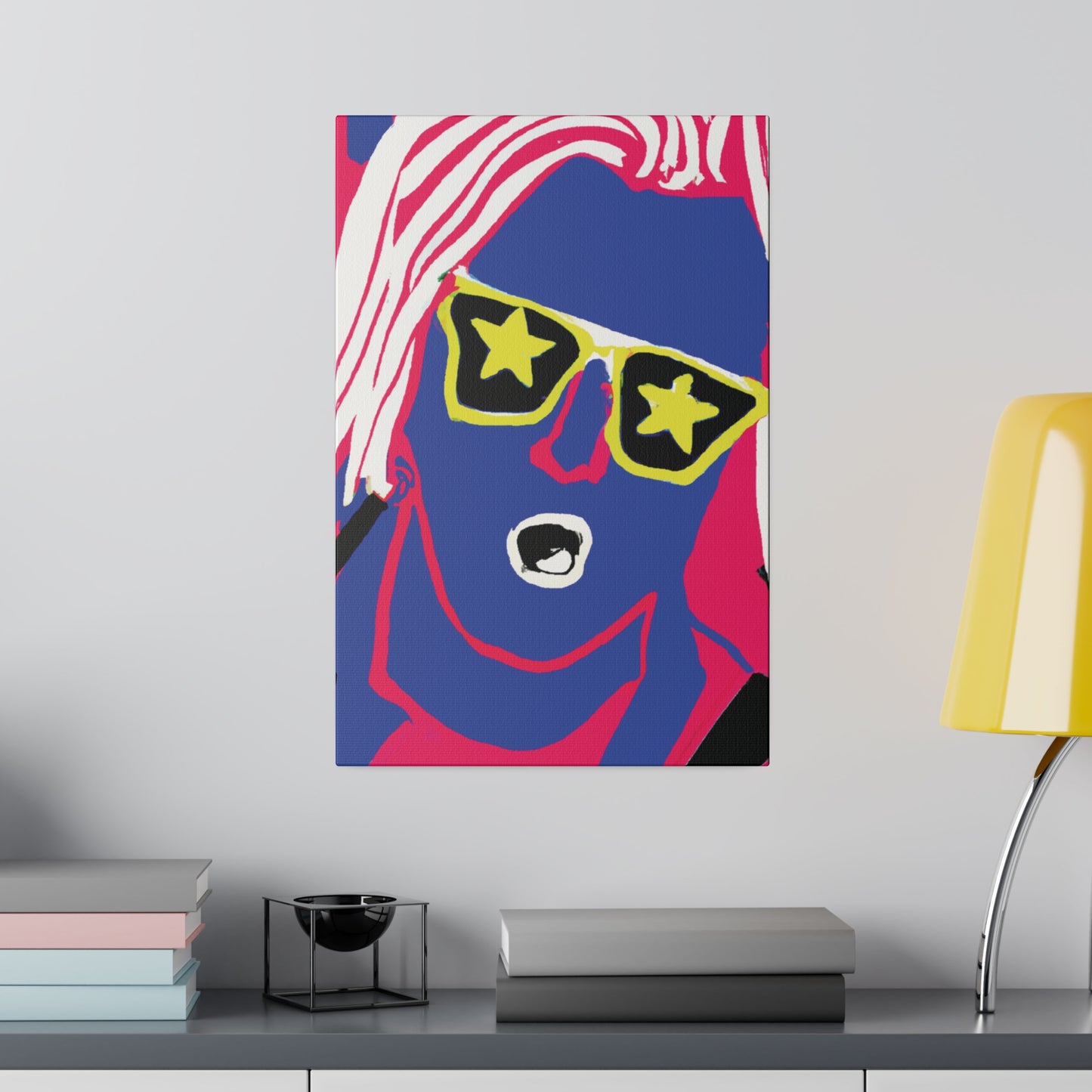 2409U - Rockstar Painting Print | Face | Abstract | Poster | Home Decor | Wall Art | Music Art | Canvas