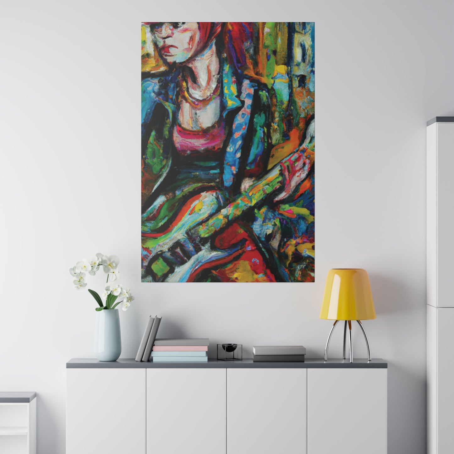 5376X - Rockstar Oil Painting Style Print | Poster | Home Decor | Wall Art | Music Art | Canvas