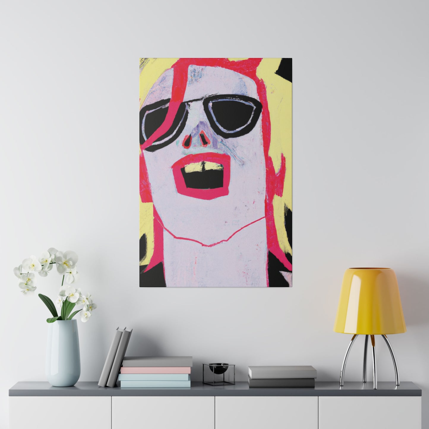 6233M - Rockstar Painting Print | Face | Abstract | Poster | Home Decor | Wall Art | Music Art | Canvas