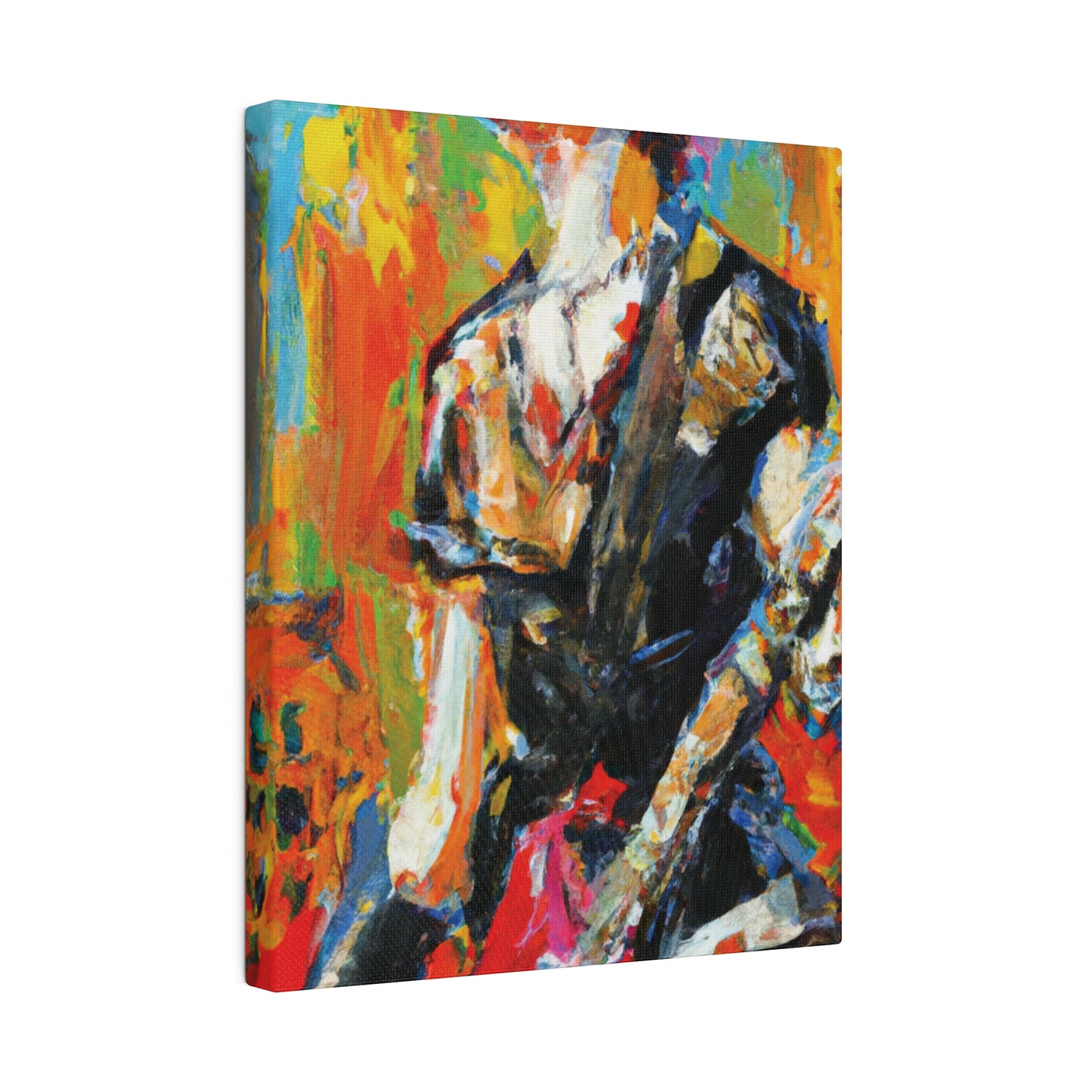 5867V - Rockstar Oil Painting Style Print | Poster | Home Decor | Wall Art | Music Art | Canvas