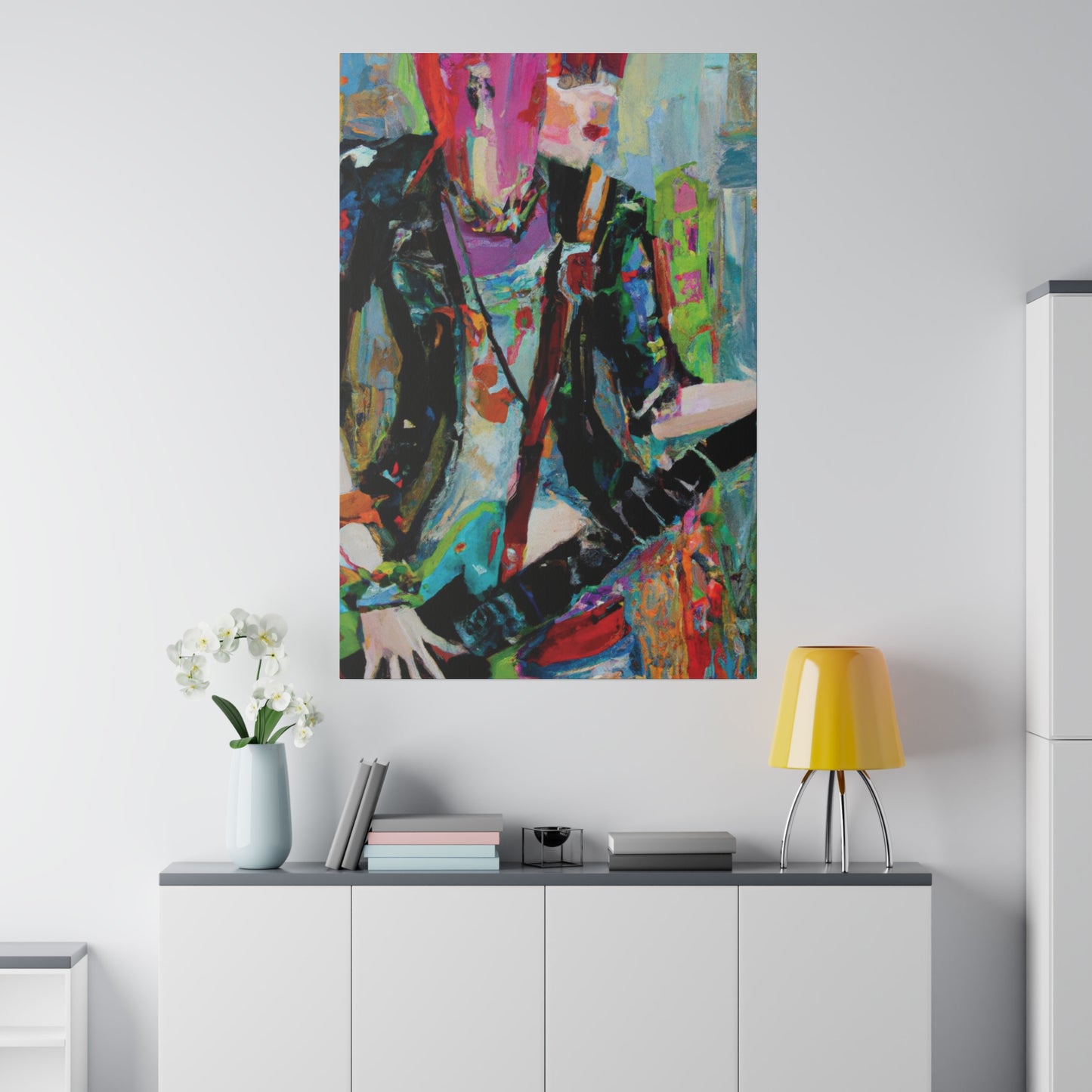 745O - Rockstar Oil Painting Style Print | Poster | Home Decor | Wall Art | Music Art | Canvas