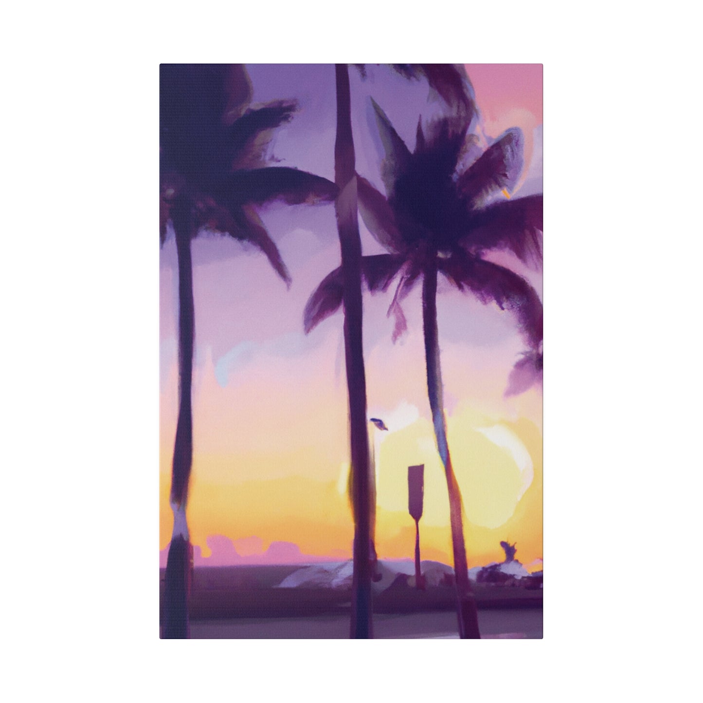 6137G - Miami Beach Sunset Painting Print | Miami | Beach | Sunset | Poster | Home Decor | Wall Art | Canvas