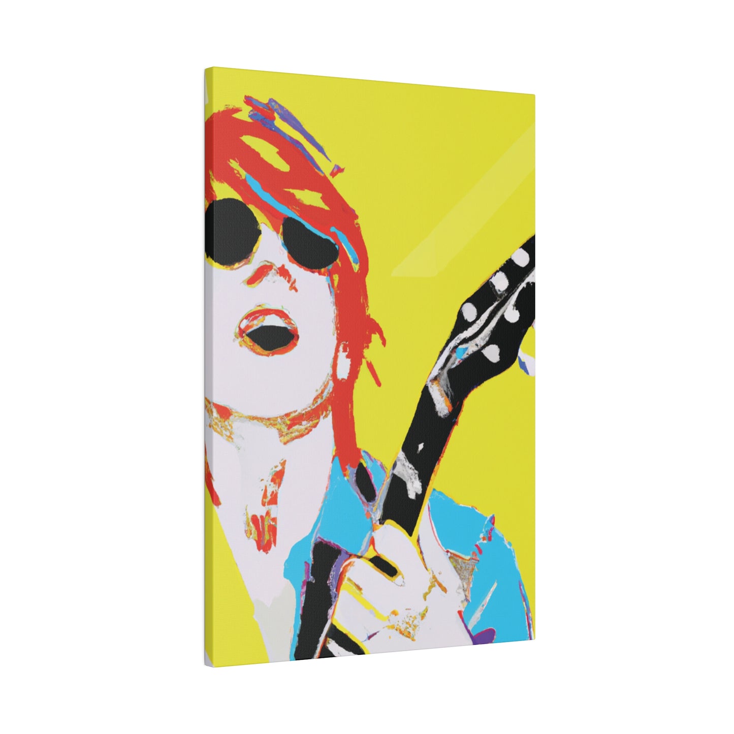 846Q - Rockstar Painting Print | Face | Abstract | Poster | Home Decor | Wall Art | Music Art | Canvas