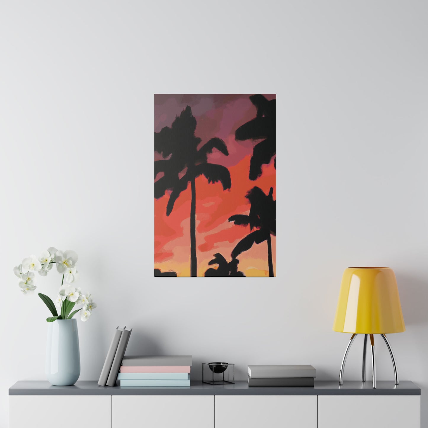 9324K - Miami Beach Sunset Painting Print | Miami | Beach | Sunset | Poster | Home Decor | Wall Art | Canvas
