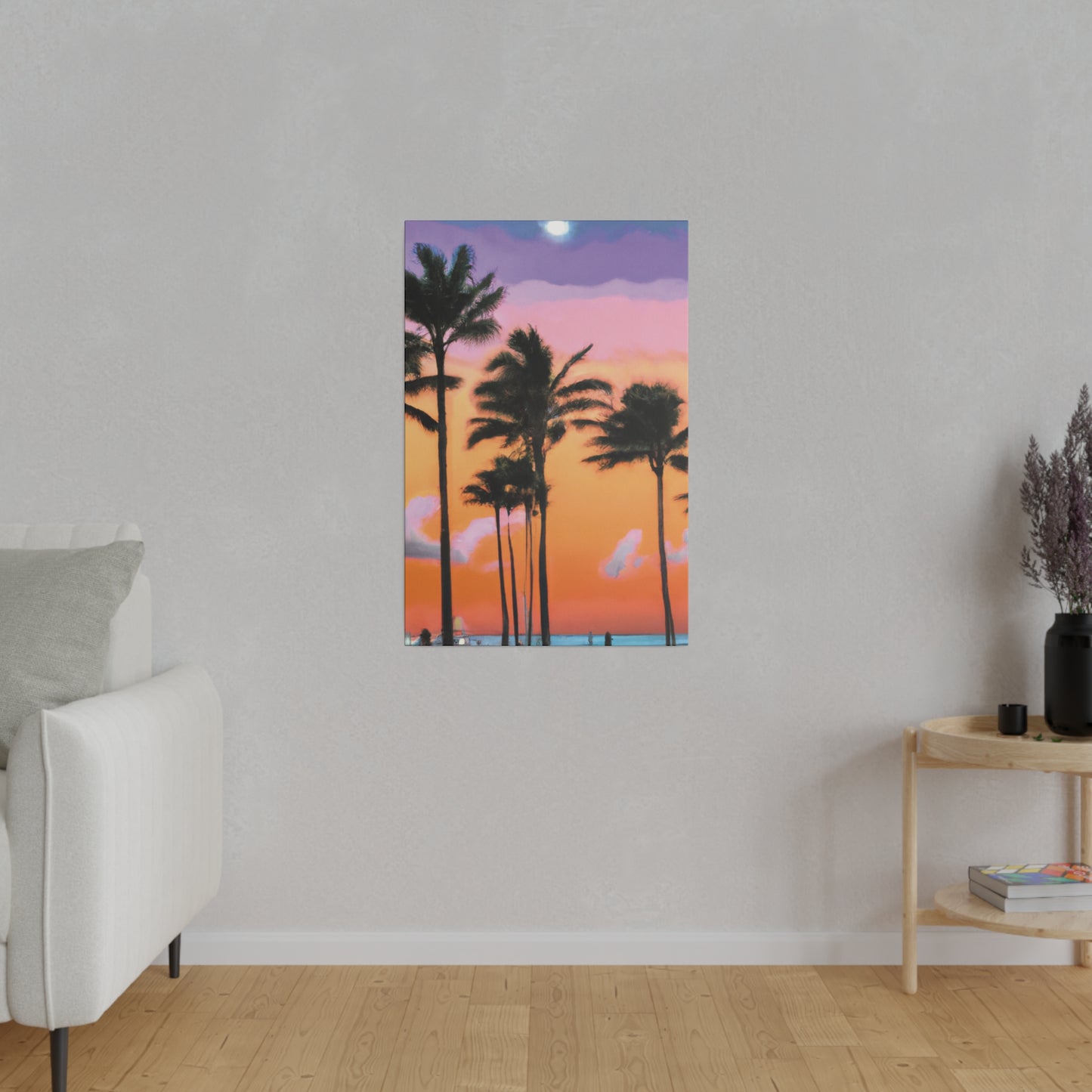 4126T - Miami Beach Sunset Painting Print | Miami | Beach | Sunset | Poster | Home Decor | Wall Art | Canvas