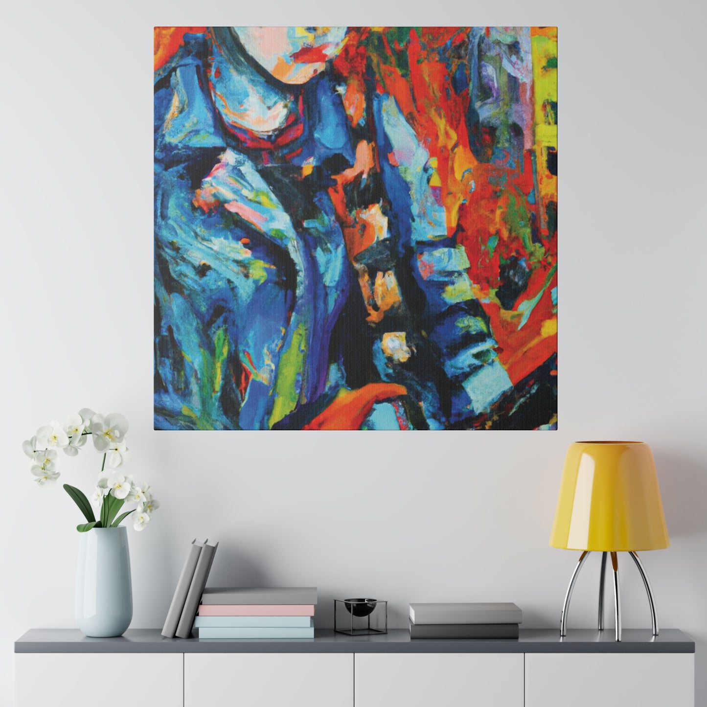 3759K - Rockstar Oil Painting Style Print | Poster | Home Decor | Wall Art | Music Art | Canvas