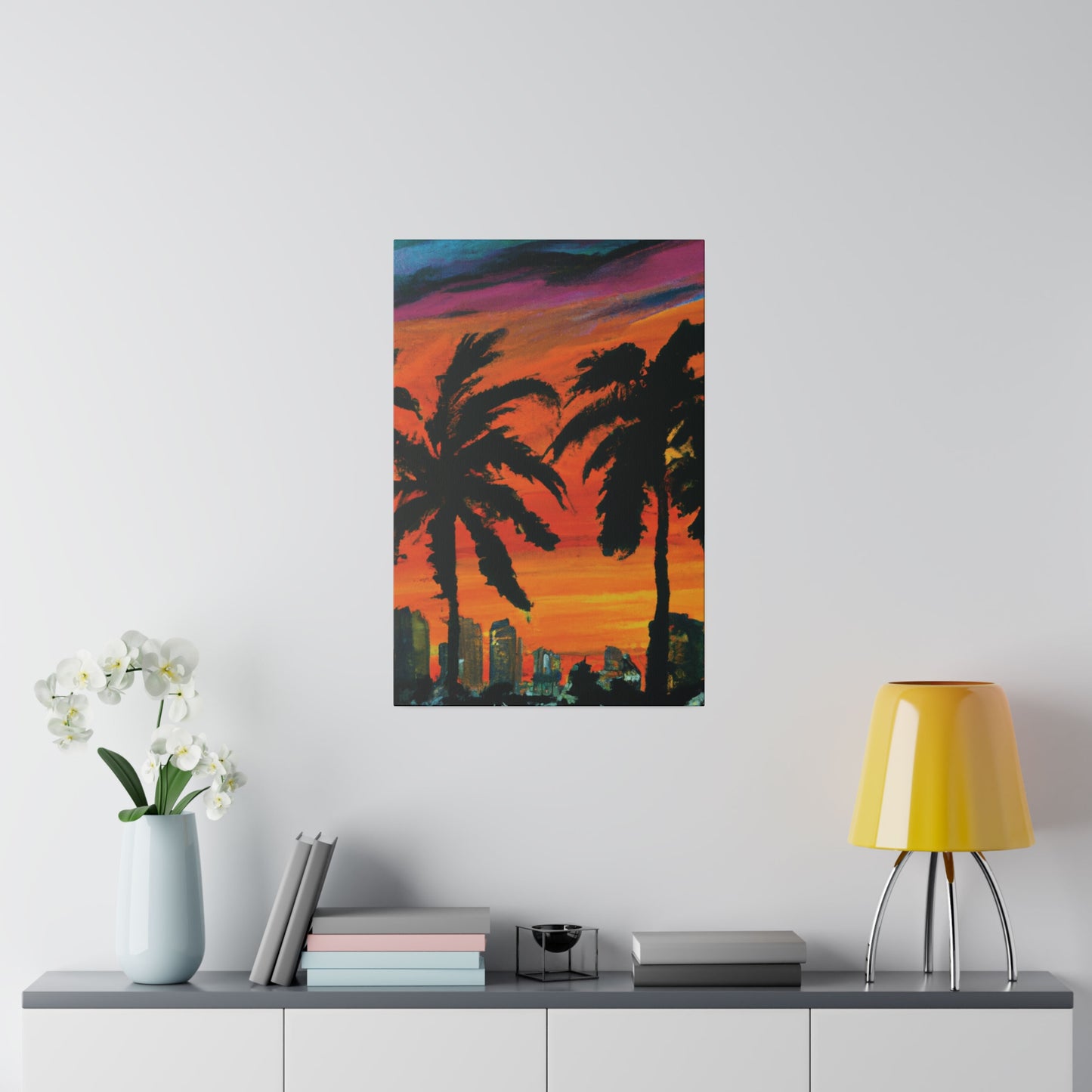 3294V - Miami Beach Sunset Painting Print | Miami | Beach | Sunset | Poster | Home Decor | Wall Art | Canvas