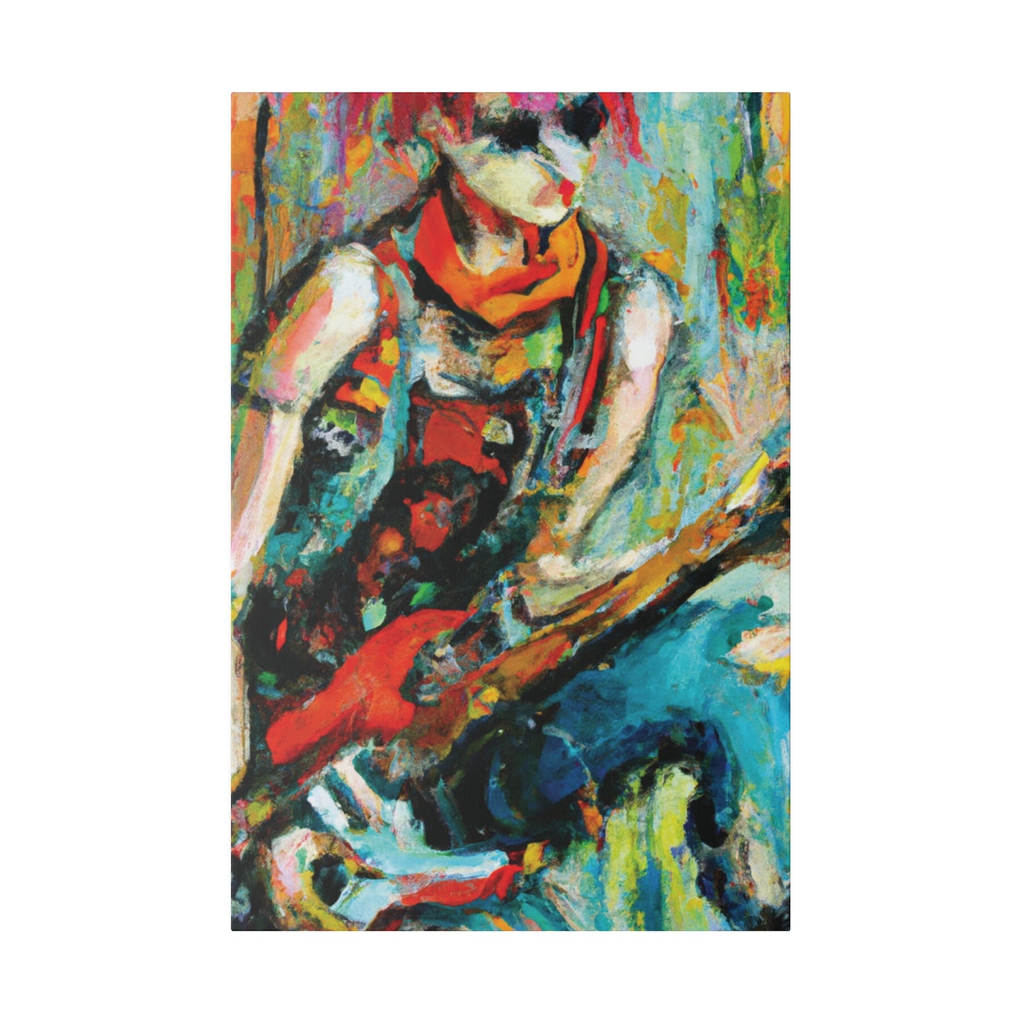 7494M - Rockstar Oil Painting Style Print | Poster | Home Decor | Wall Art | Music Art | Canvas