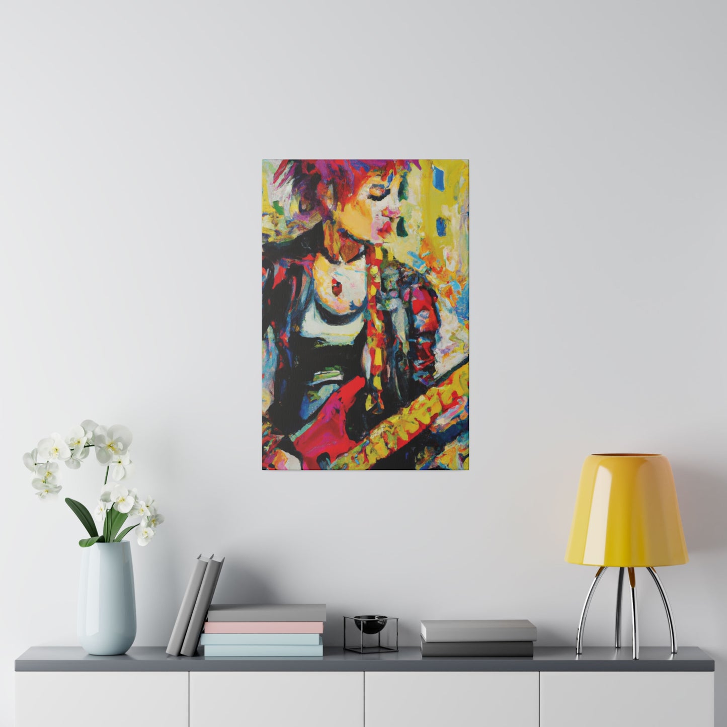 8768U - Rockstar Oil Painting Style Print | Poster | Home Decor | Wall Art | Music Art | Canvas