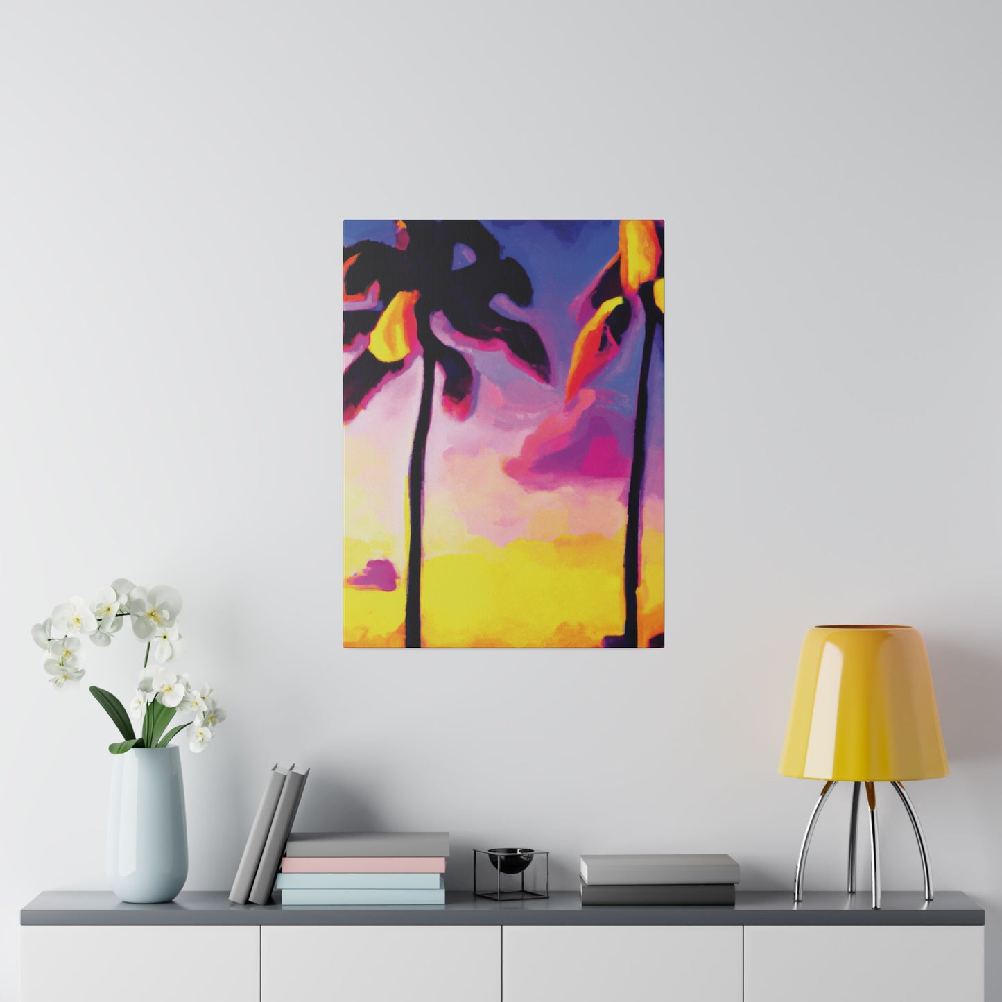 839P - Miami Beach Sunset Painting Print | Miami | Beach | Sunset | Poster | Home Decor | Wall Art | Canvas