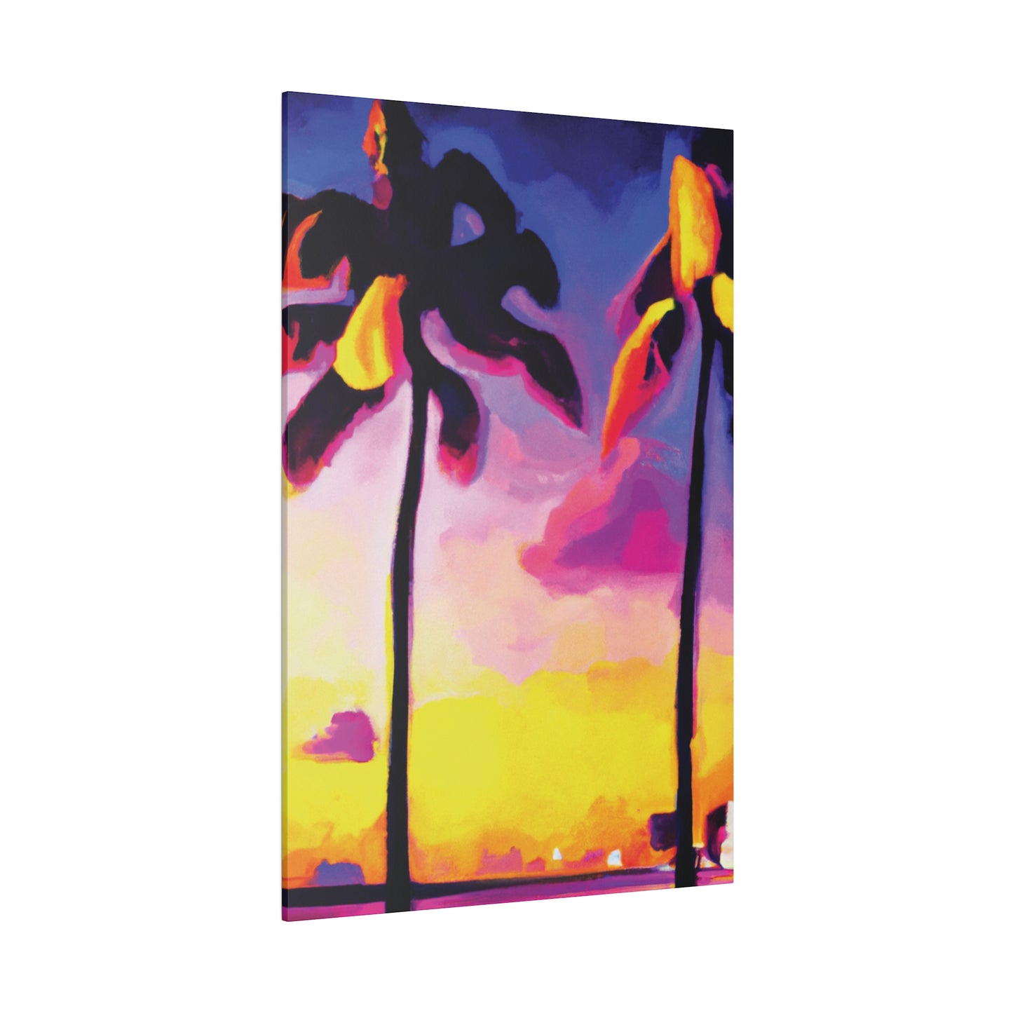 839P - Miami Beach Sunset Painting Print | Miami | Beach | Sunset | Poster | Home Decor | Wall Art | Canvas