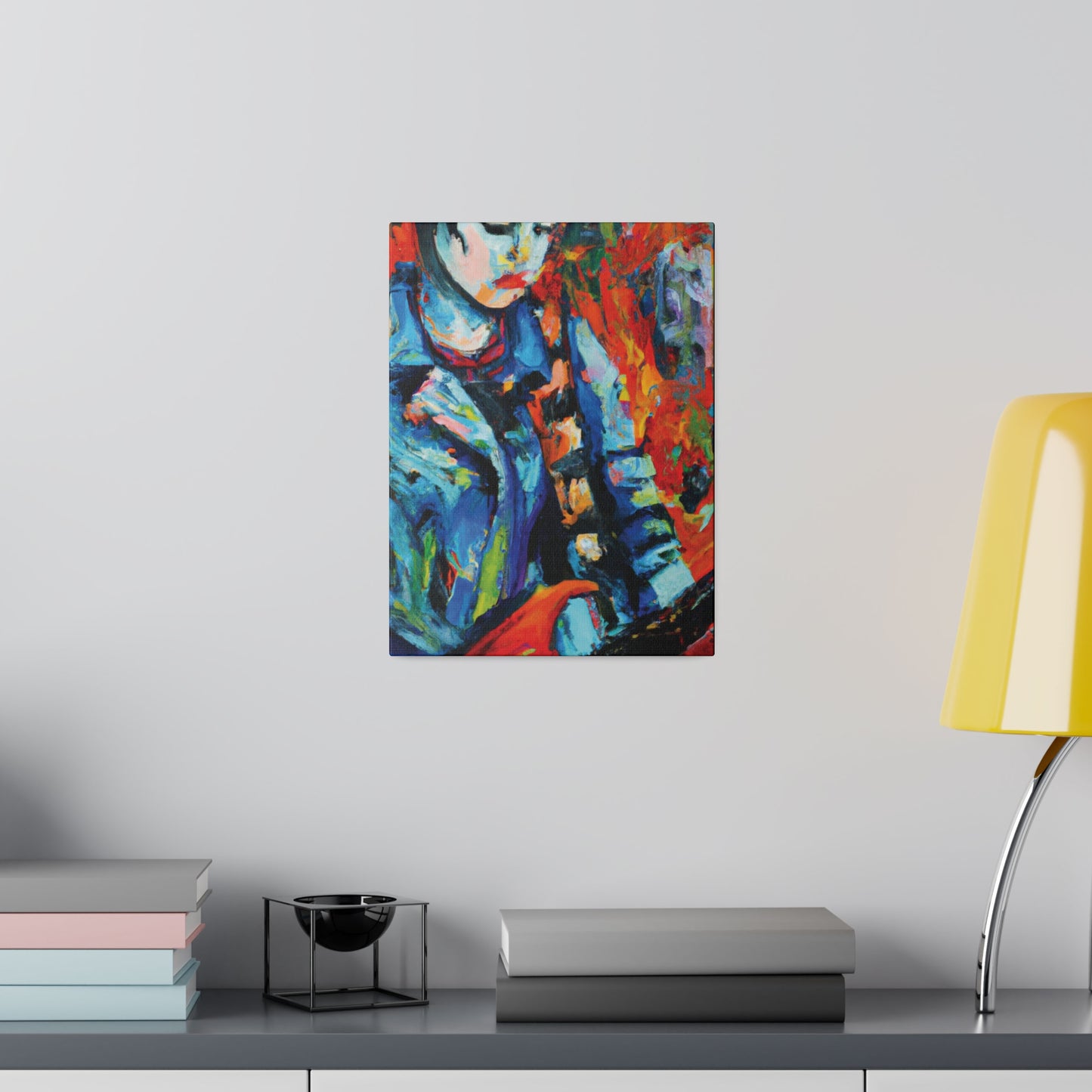 3759K - Rockstar Oil Painting Style Print | Poster | Home Decor | Wall Art | Music Art | Canvas