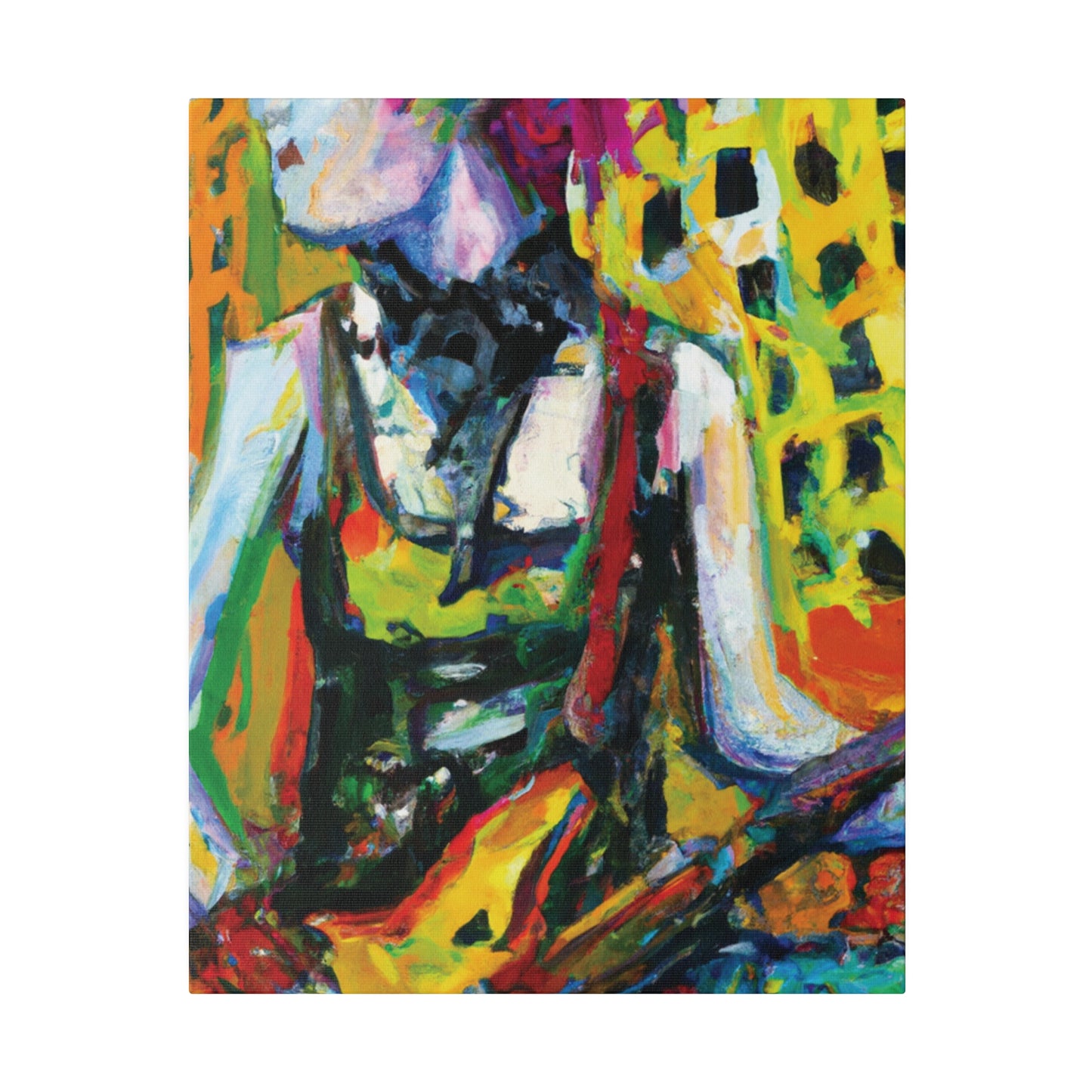 4793Z - Rockstar Oil Painting Style Print | Poster | Home Decor | Wall Art | Music Art | Canvas