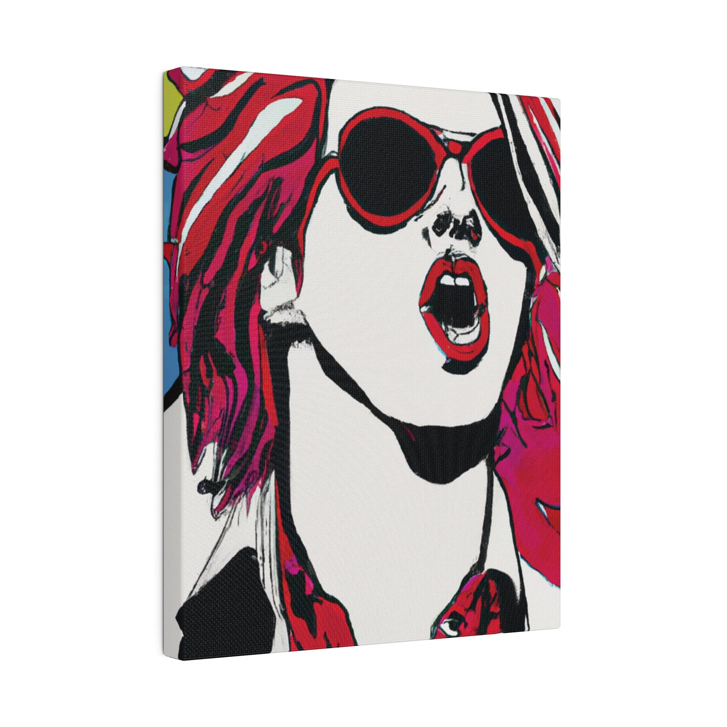 4390K - Rockstar Painting Print | Face | Abstract | Poster | Home Decor | Wall Art | Music Art | Canvas