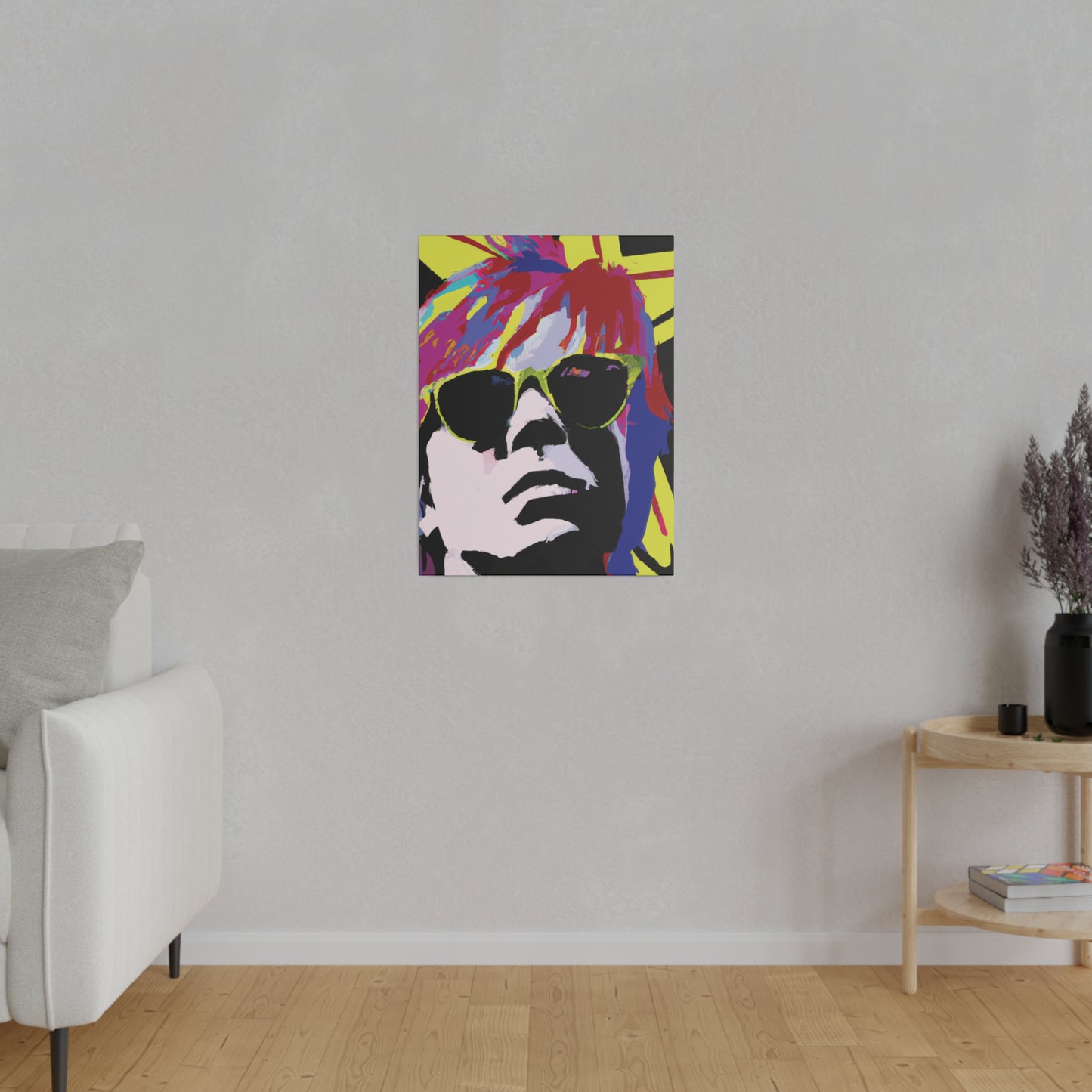 2184J - Rockstar Painting Print | Face | Abstract | Poster | Home Decor | Wall Art | Music Art | Canvas