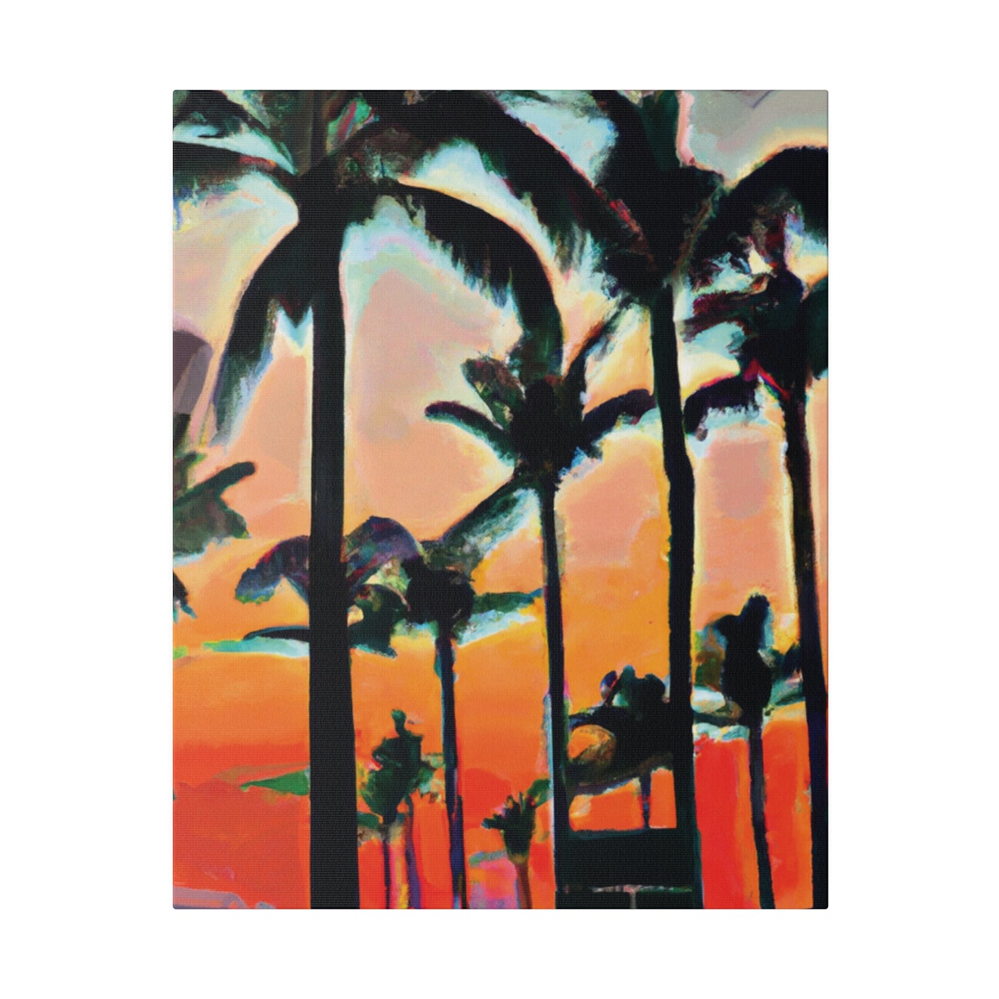 4891A - Miami Beach Sunset Painting Print | Miami | Beach | Sunset | Poster | Home Decor | Wall Art | Canvas
