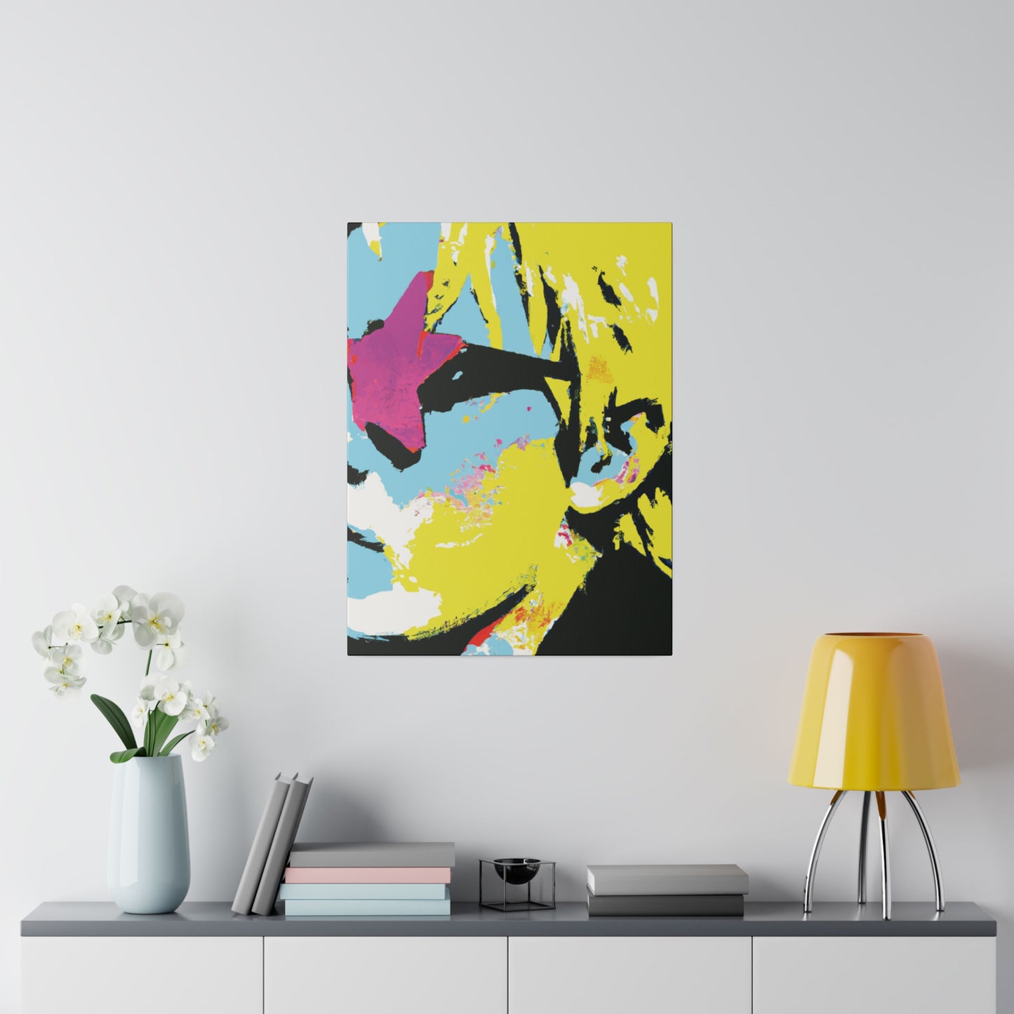 9421U - Rockstar Painting Print | Face | Abstract | Poster | Home Decor | Wall Art | Music Art | Canvas