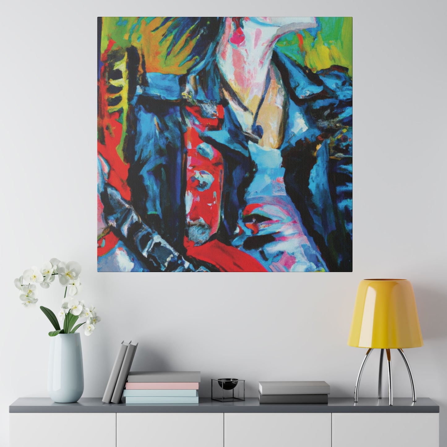 4109T - Rockstar Oil Painting Style Print | Poster | Home Decor | Wall Art | Music Art | Canvas