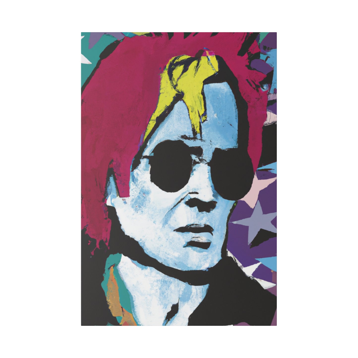 7157H - Rockstar Painting Print | Face | Abstract | Poster | Home Decor | Wall Art | Music Art | Canvas