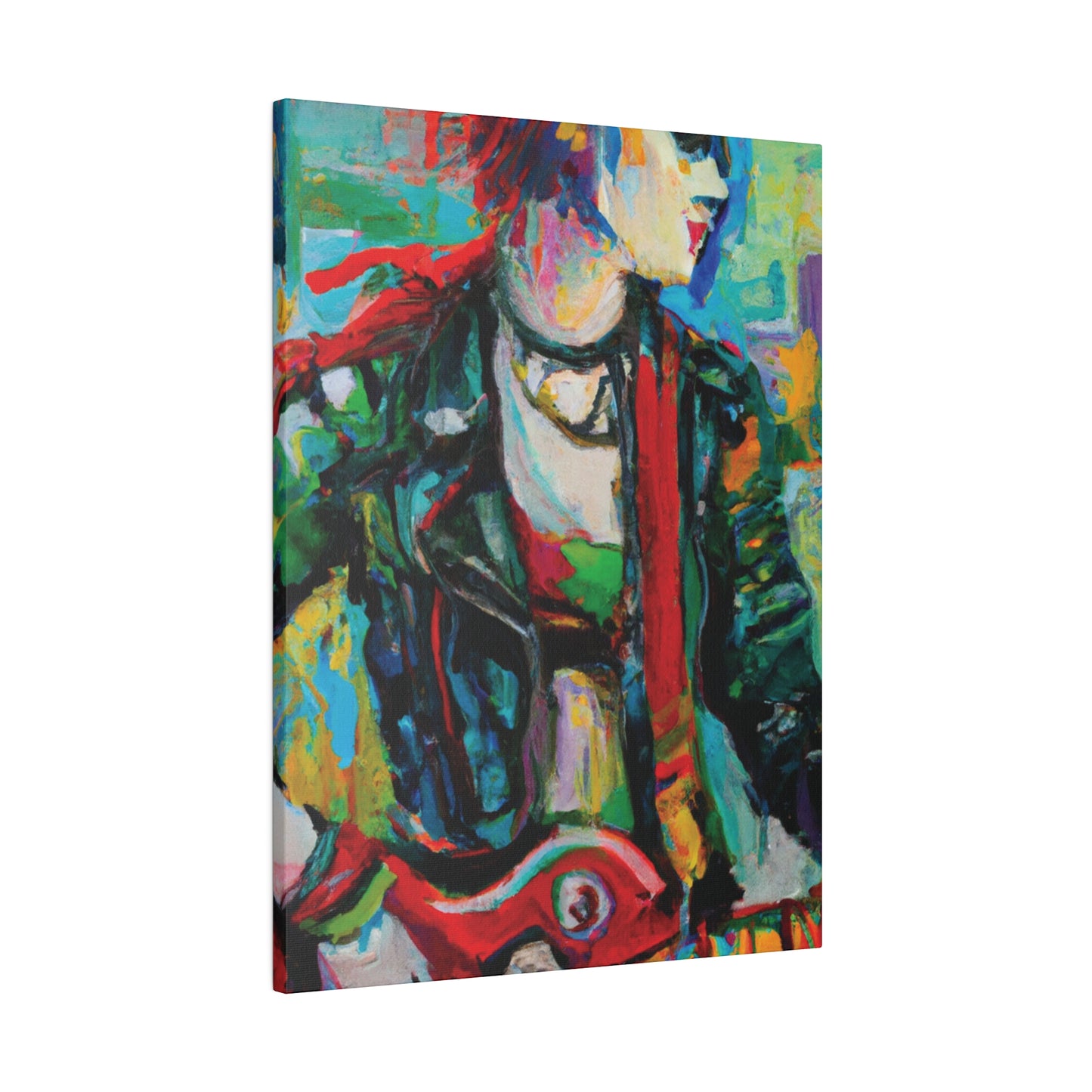 7245X - Rockstar Oil Painting Style Print | Poster | Home Decor | Wall Art | Music Art | Canvas