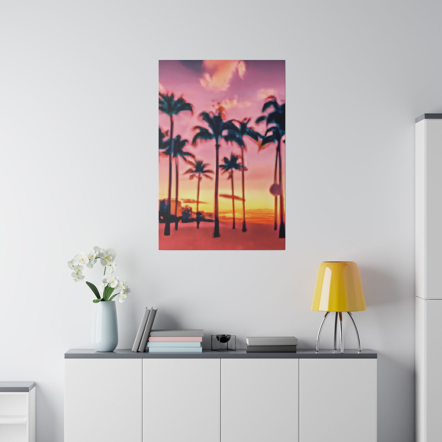 8183G - Miami Beach Sunset Painting Print | Miami | Beach | Sunset | Poster | Home Decor | Wall Art | Canvas