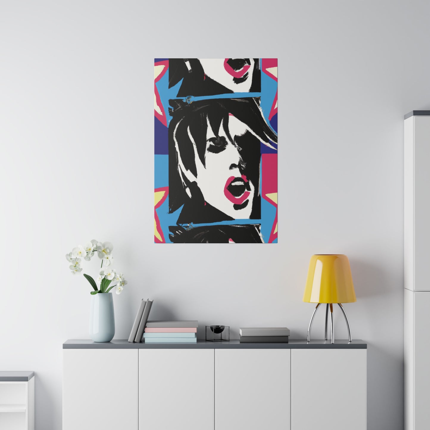 6431Q - Rockstar Painting Print | Face | Abstract | Poster | Home Decor | Wall Art | Music Art | Canvas