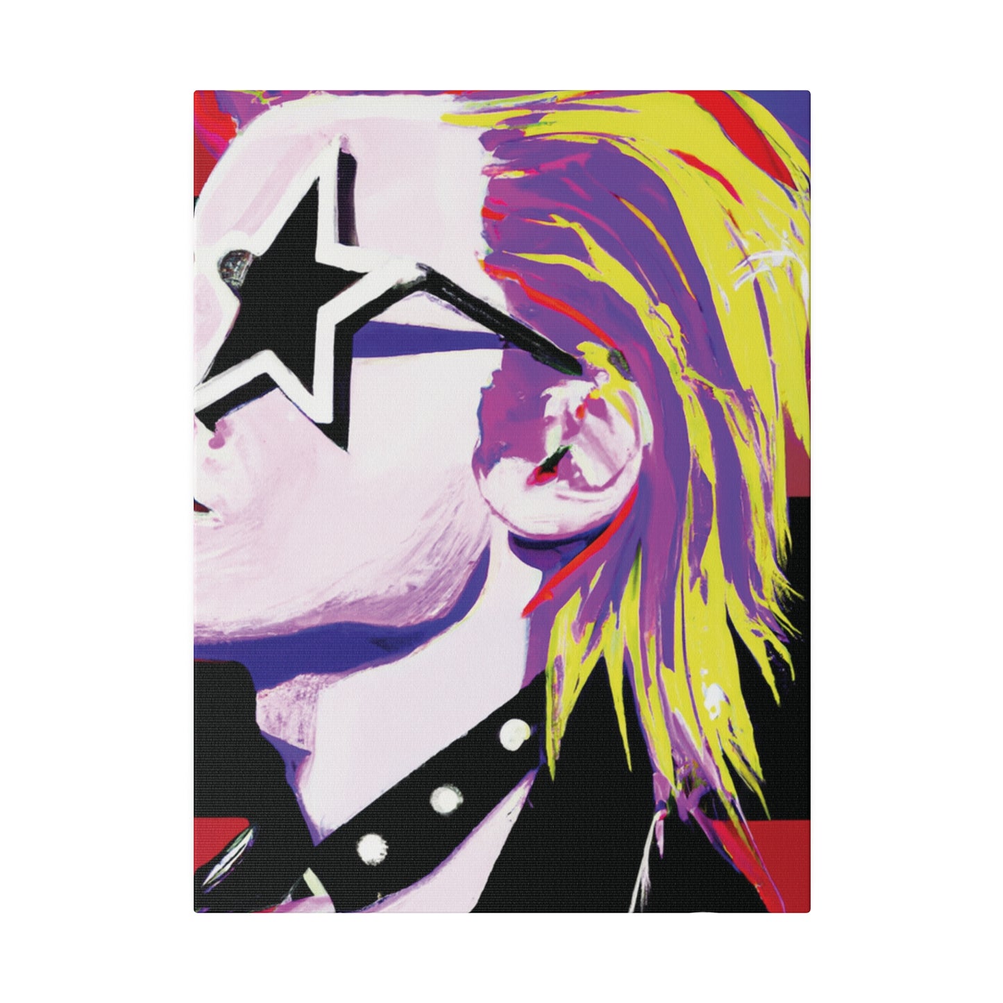 7547K - Rockstar Painting Print | Face | Abstract | Poster | Home Decor | Wall Art | Music Art | Canvas