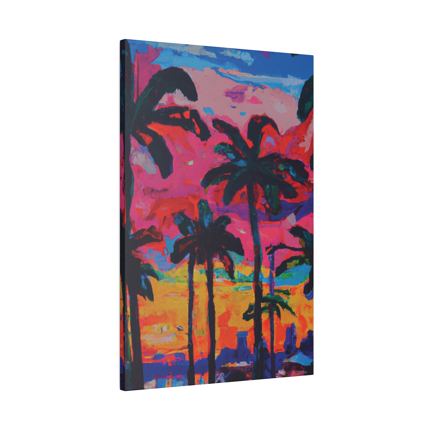 2821A - Miami Beach Sunset Painting Print | Miami | Beach | Sunset | Poster | Home Decor | Wall Art | Canvas