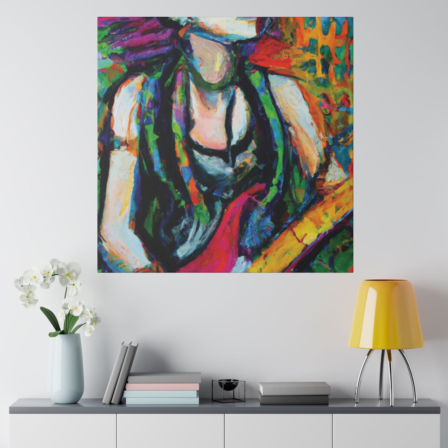 9572N - Rockstar Oil Painting Style Print | Poster | Home Decor | Wall Art | Music Art | Canvas