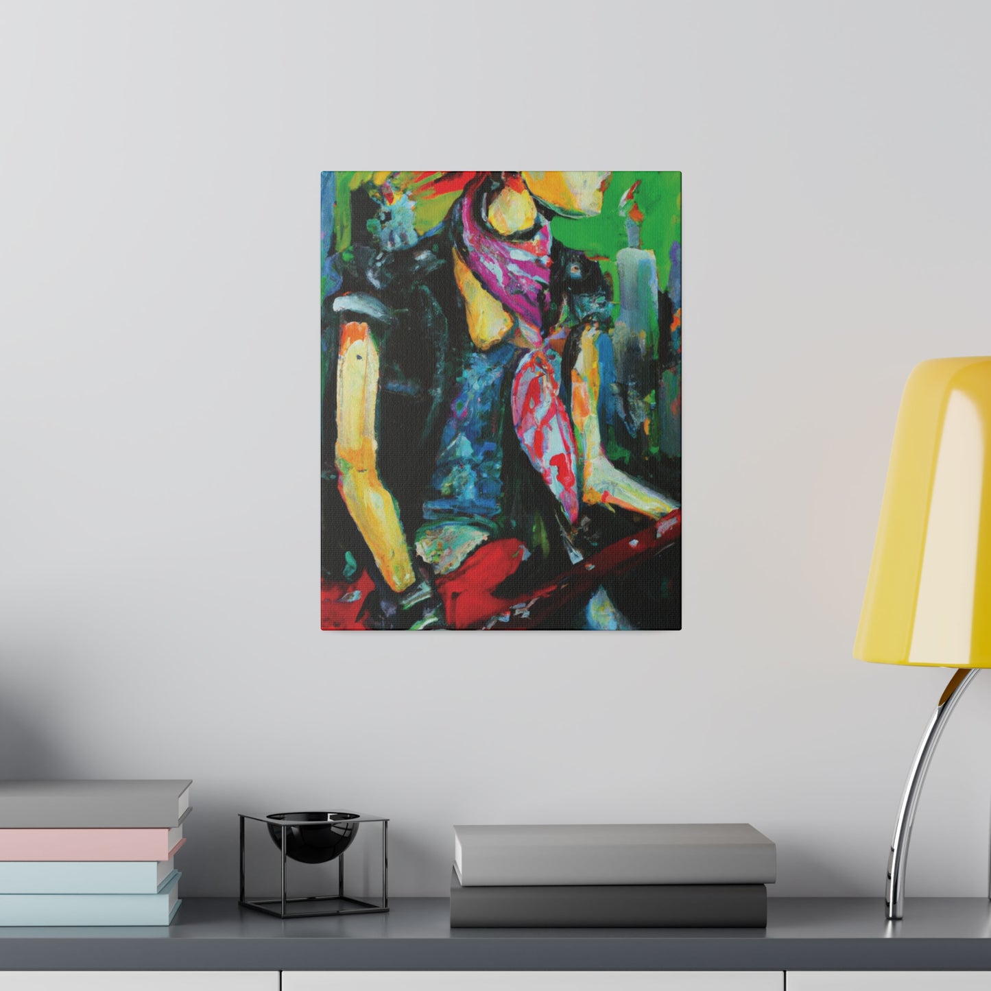5198V - Rockstar Oil Painting Style Print | Poster | Home Decor | Wall Art | Music Art | Canvas