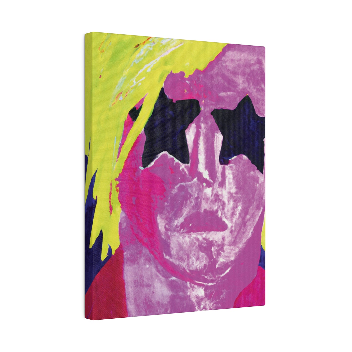 7563W - Rockstar Painting Print | Face | Abstract | Poster | Home Decor | Wall Art | Music Art | Canvas