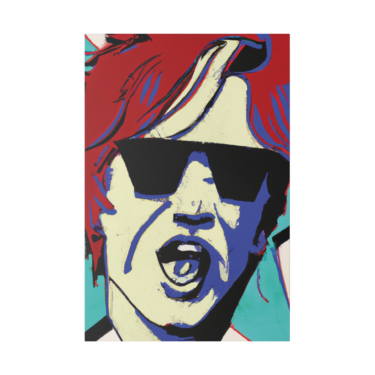 3245Z - Rockstar Painting Print | Face | Abstract | Poster | Home Decor | Wall Art | Music Art | Canvas