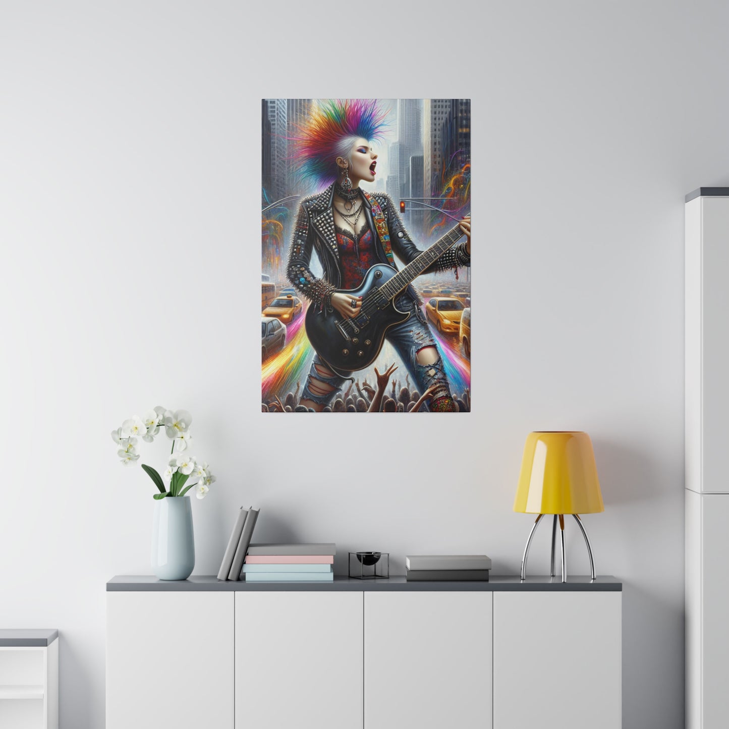 7301Z - Rockstar Oil Painting Style Print | Poster | Home Decor | Wall Art | Music Art | Canvas