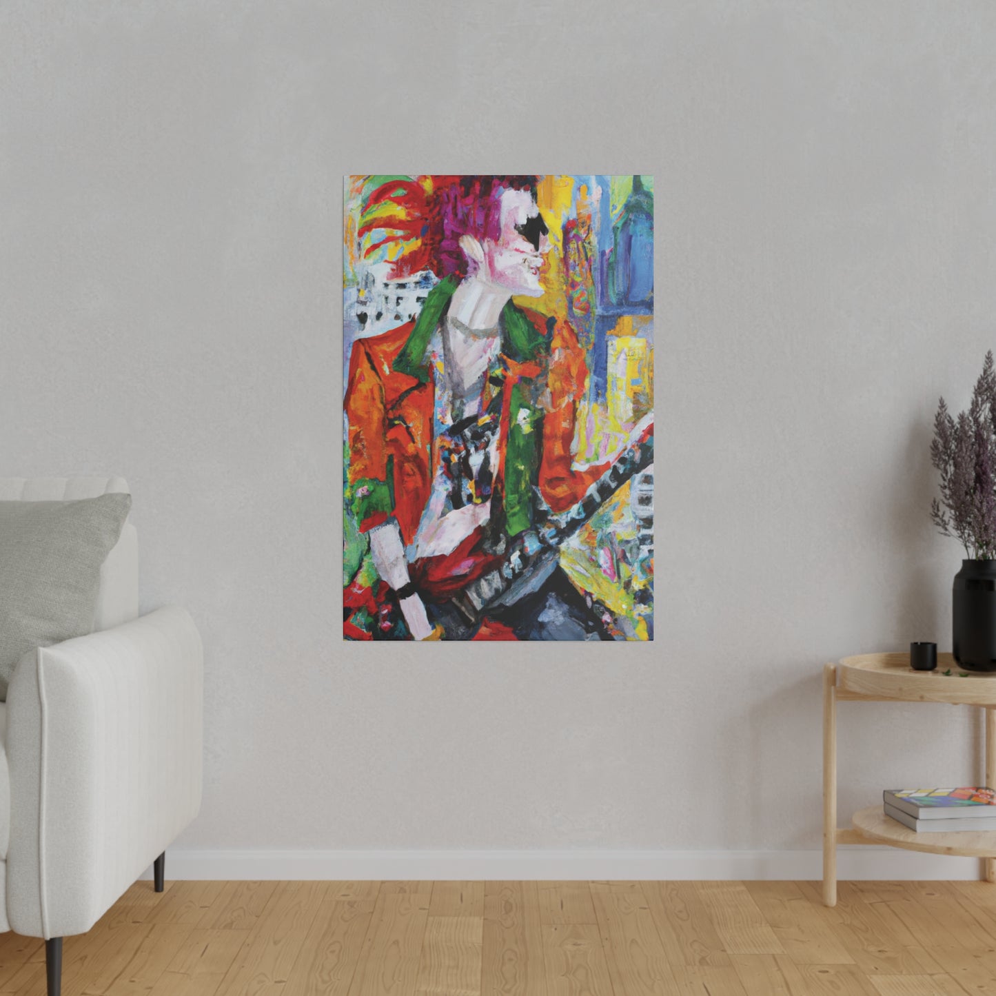 8997X - Rockstar Oil Painting Style Print | Poster | Home Decor | Wall Art | Music Art | Canvas