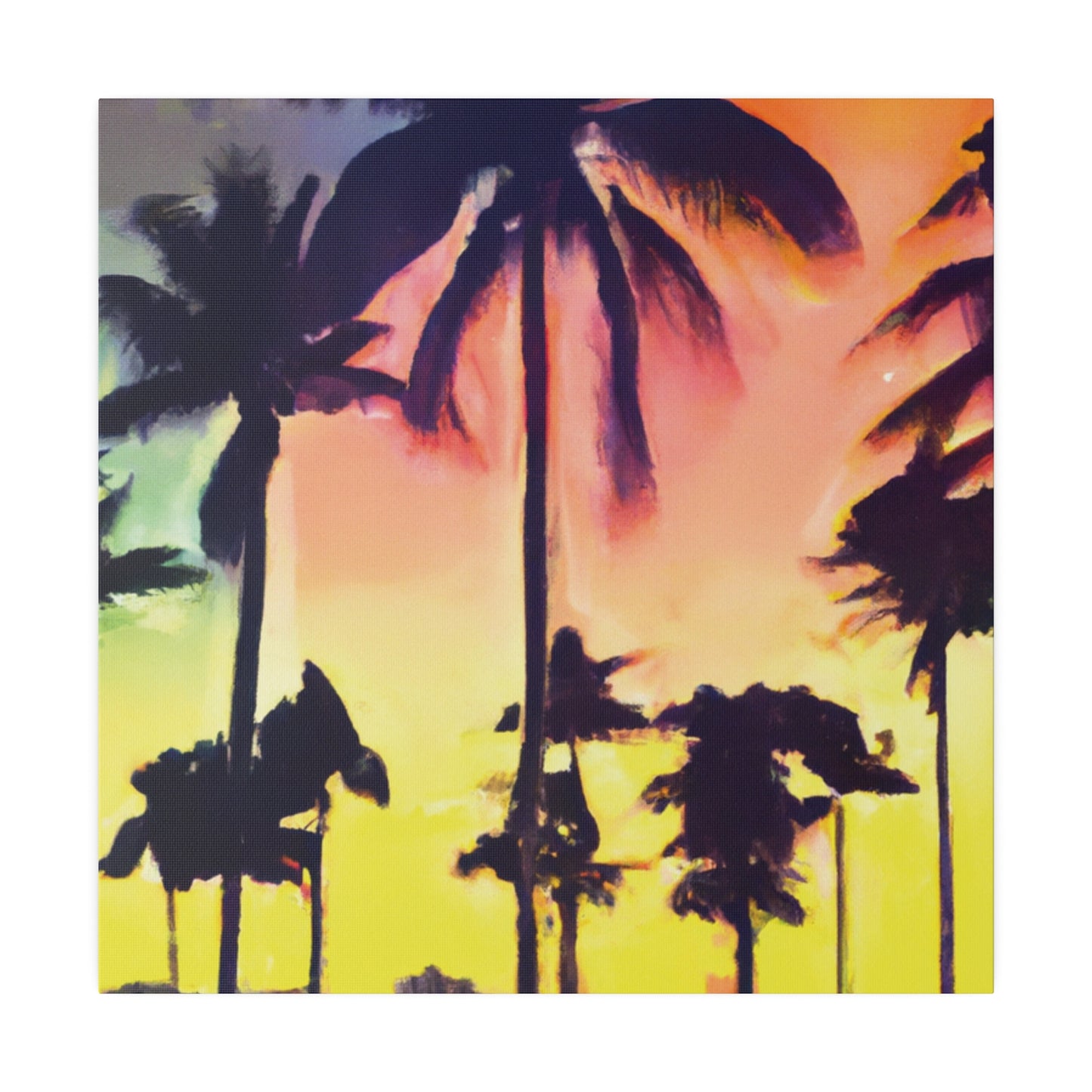 5608P - Miami Beach Sunset Painting Print | Miami | Beach | Sunset | Poster | Home Decor | Wall Art | Canvas