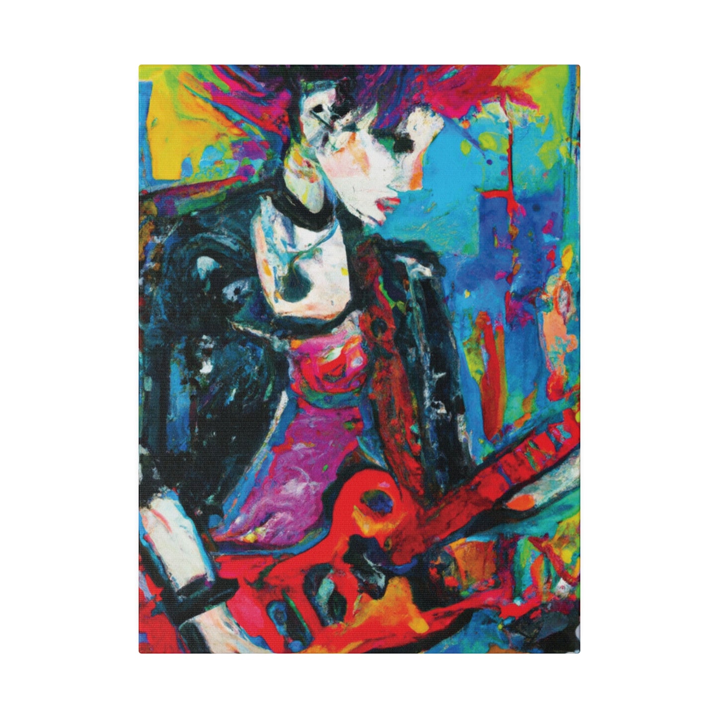 9051F - Rockstar Oil Painting Style Print | Poster | Home Decor | Wall Art | Music Art | Canvas