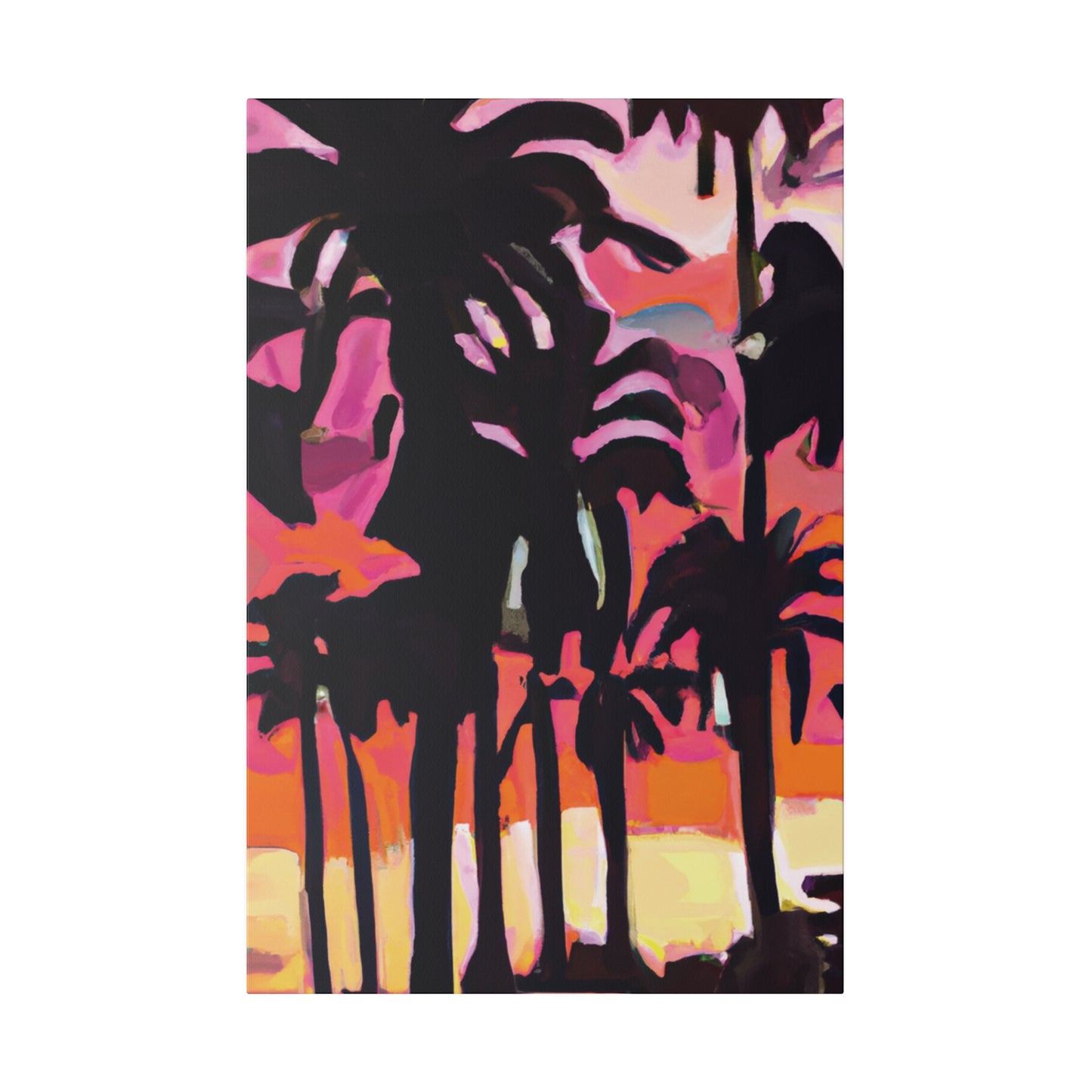 8741N - Miami Beach Sunset Painting Print | Miami | Beach | Sunset | Poster | Home Decor | Wall Art | Canvas