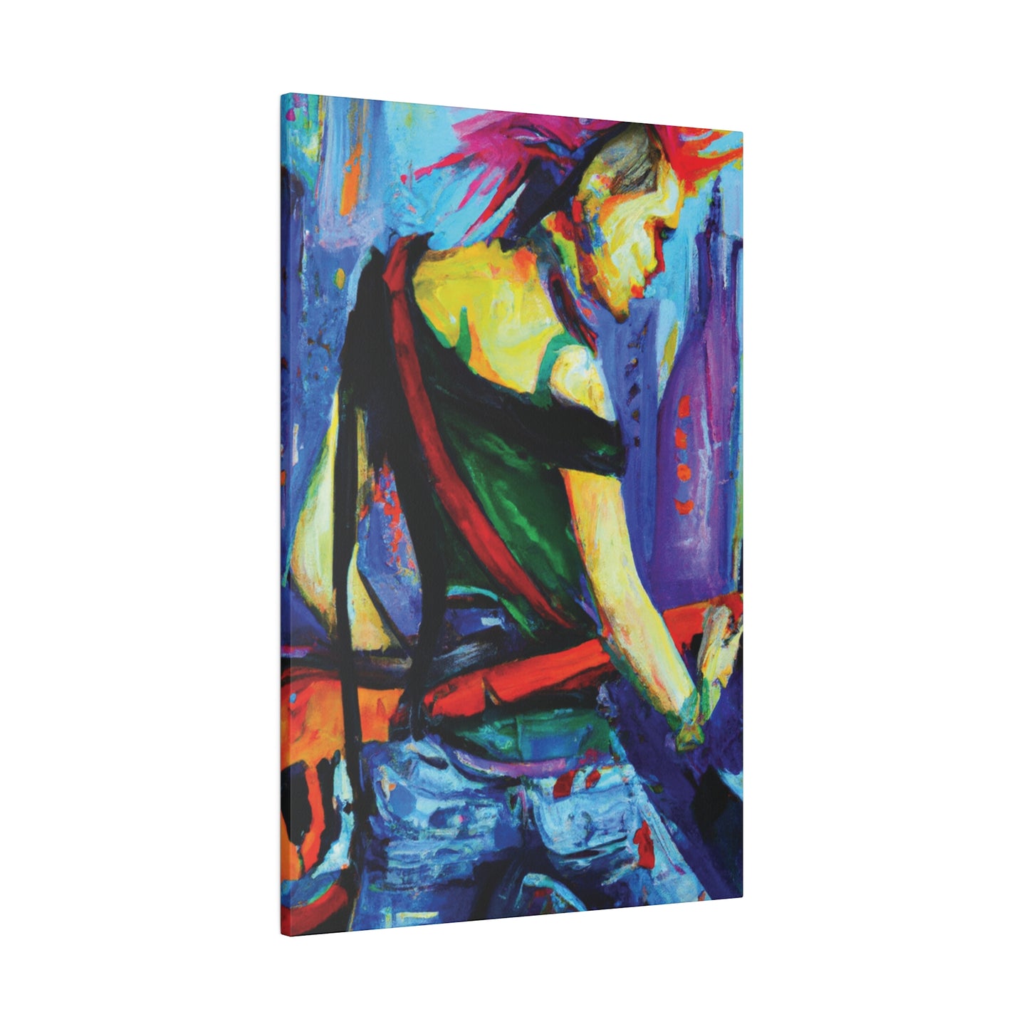 3143Z - Rockstar Oil Painting Style Print | Poster | Home Decor | Wall Art | Music Art | Canvas