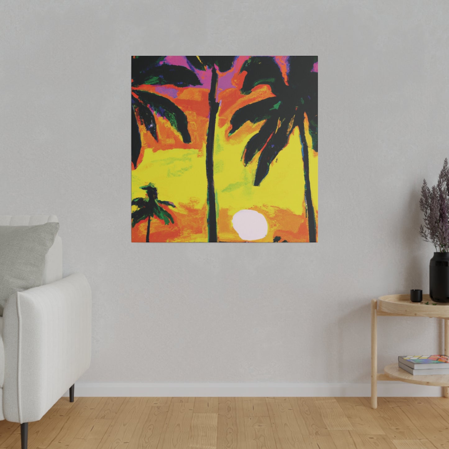 5285D - Miami Beach Sunset Painting Print | Miami | Beach | Sunset | Poster | Home Decor | Wall Art | Canvas