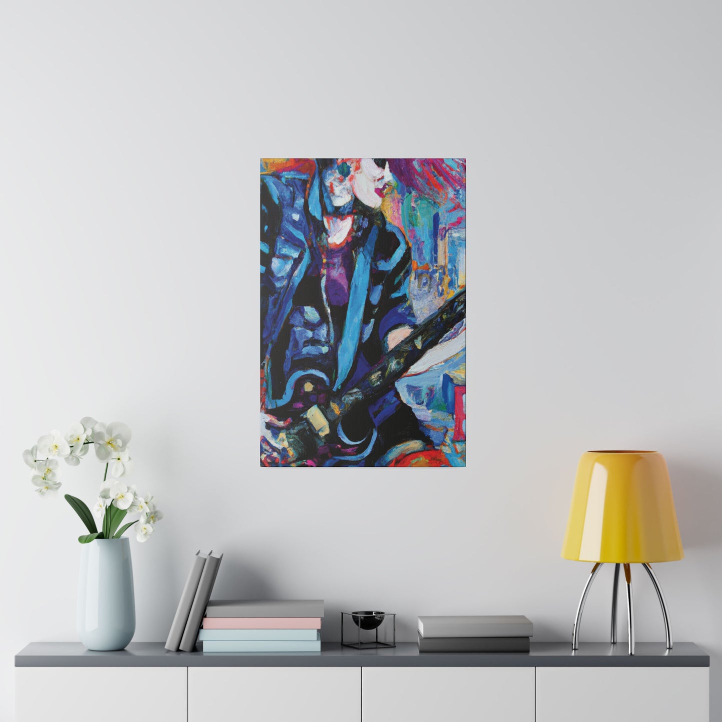 7204K - Rockstar Oil Painting Style Print | Poster | Home Decor | Wall Art | Music Art | Canvas