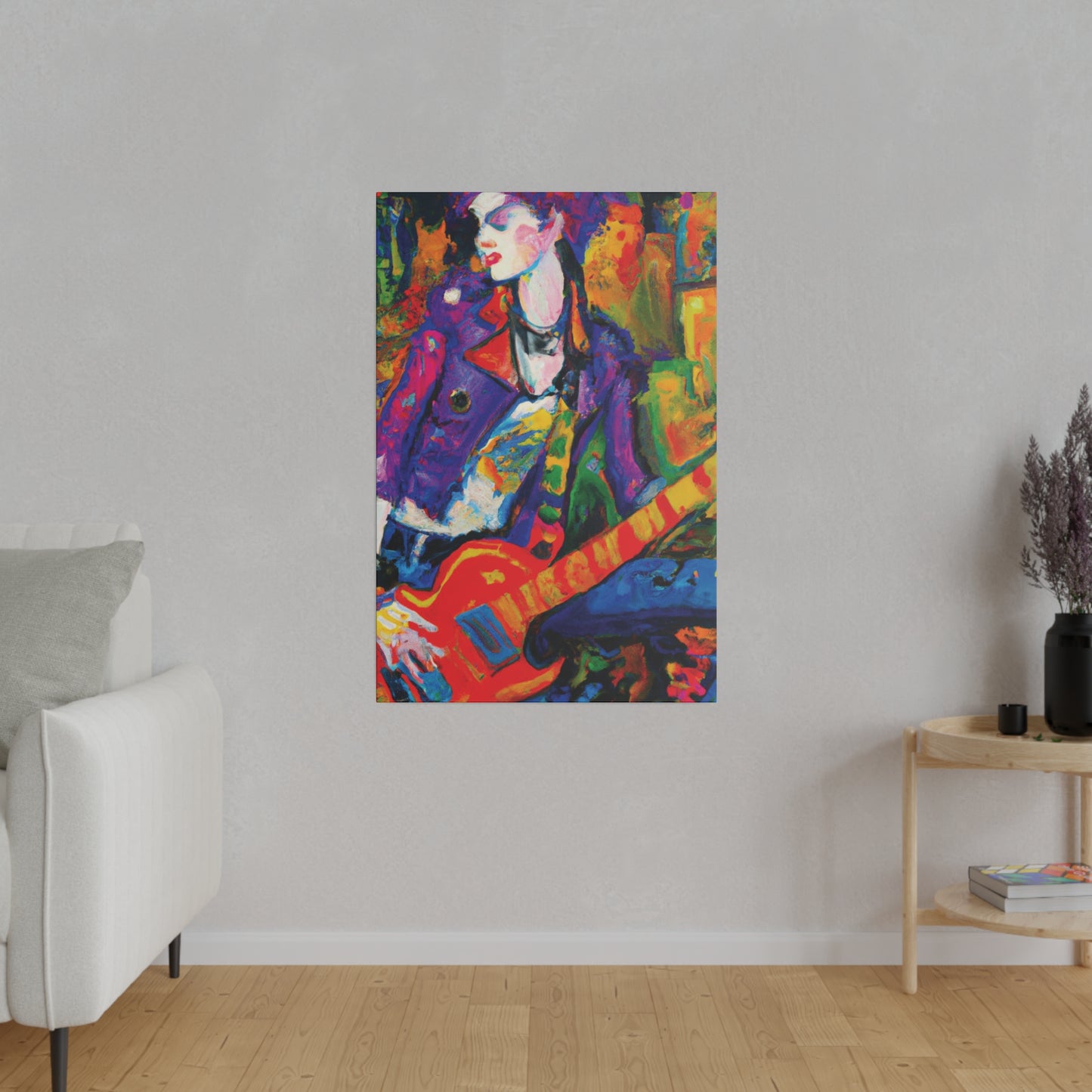 7368Q - Rockstar Oil Painting Style Print | Poster | Home Decor | Wall Art | Music Art | Canvas