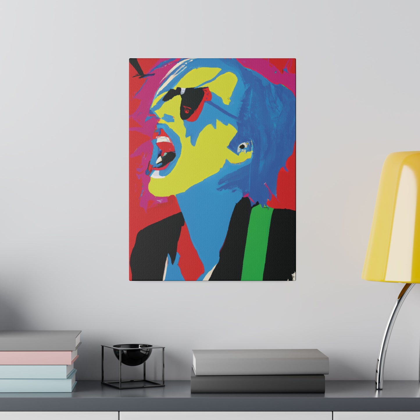 7805M - Rockstar Painting Print | Face | Abstract | Poster | Home Decor | Wall Art | Music Art | Canvas